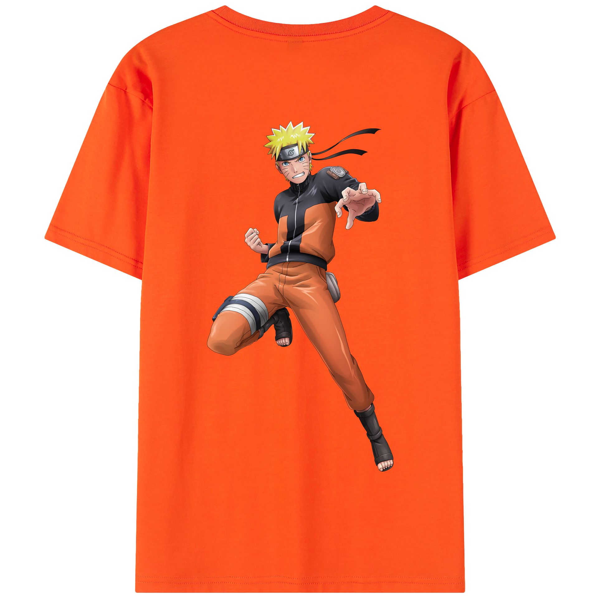 （画像用） NARUTO -ナルト- うずまき ナルト Uzumaki Naruto 綿100％半袖Tシャツ（背面プリント）