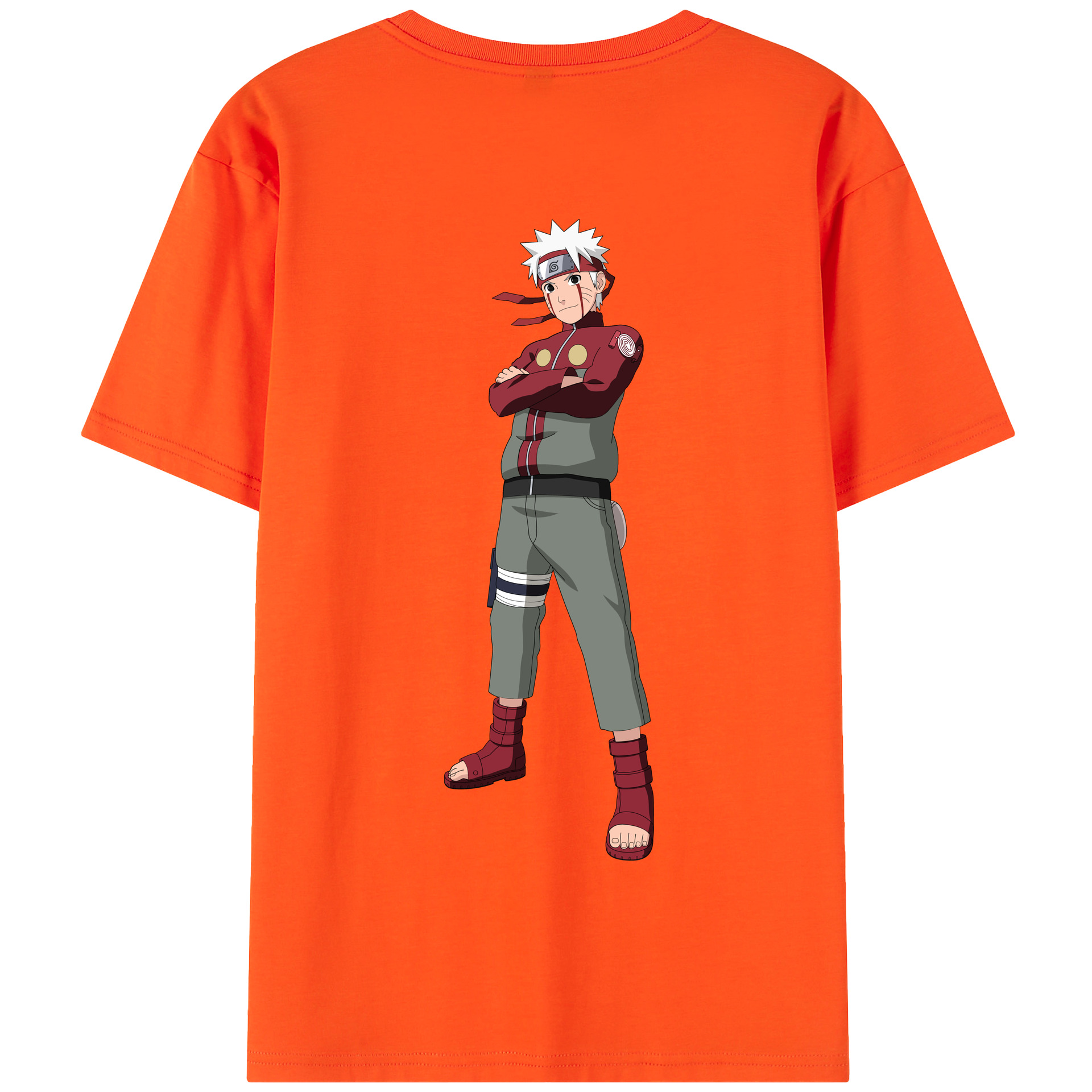 （画像用） NARUTO -ナルト- うずまき ナルト Uzumaki Naruto 綿100％半袖Tシャツ（背面プリント）