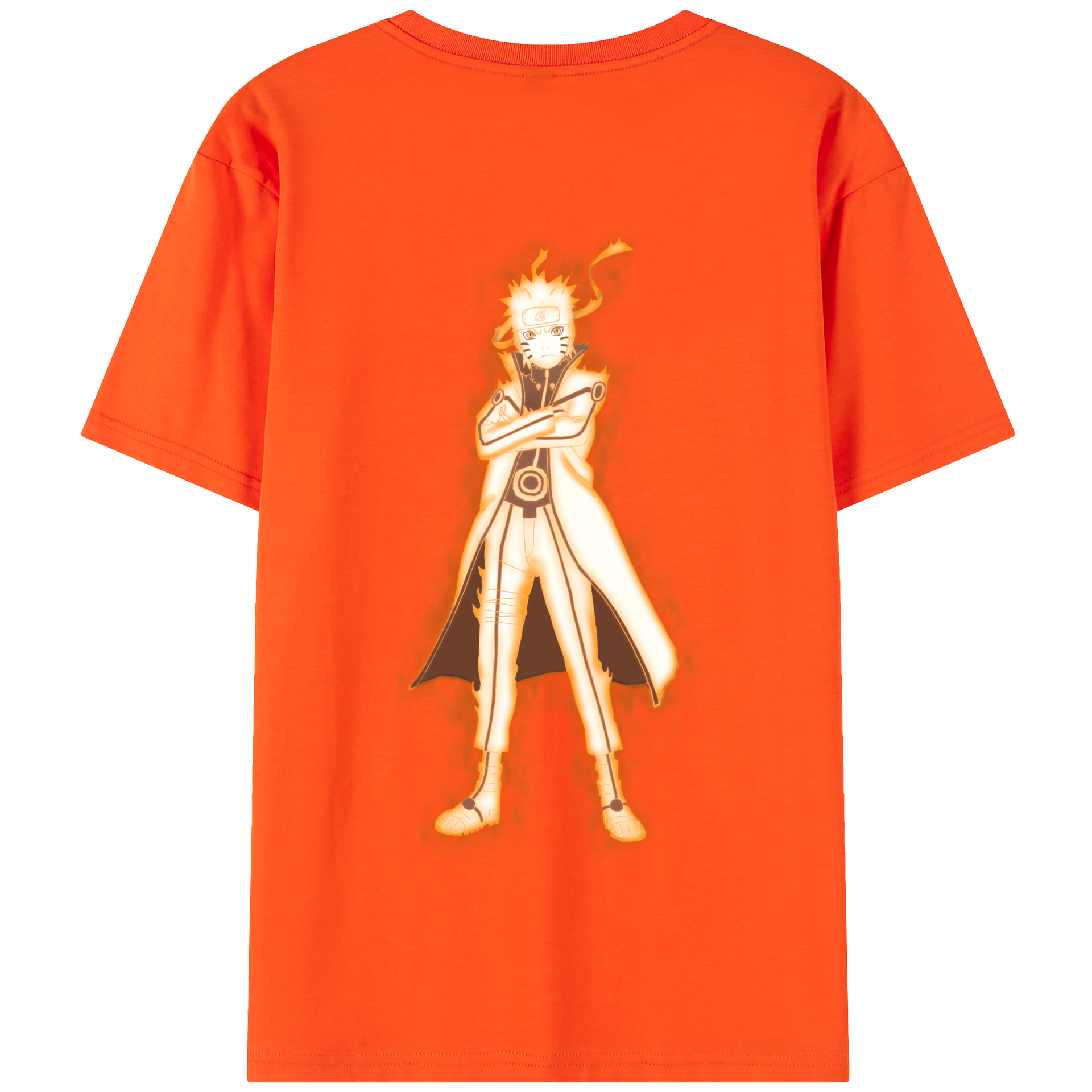 （画像用） NARUTO -ナルト- うずまき ナルト Uzumaki Naruto 綿100％半袖Tシャツ（背面プリント）