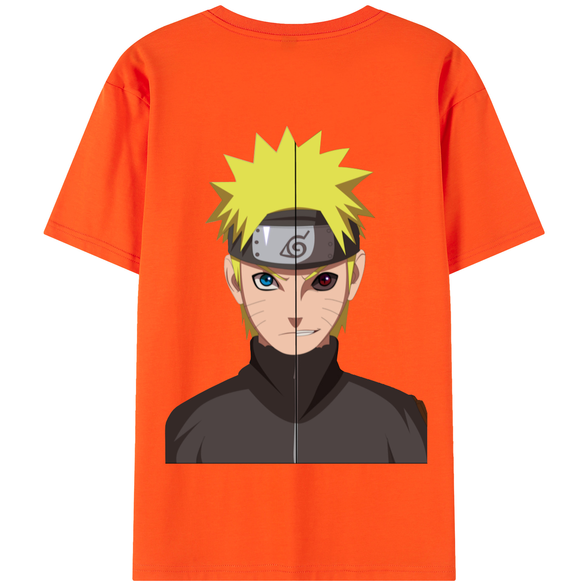 （画像用） NARUTO -ナルト- うずまき ナルト Uzumaki Naruto 綿100％半袖Tシャツ（背面プリント）