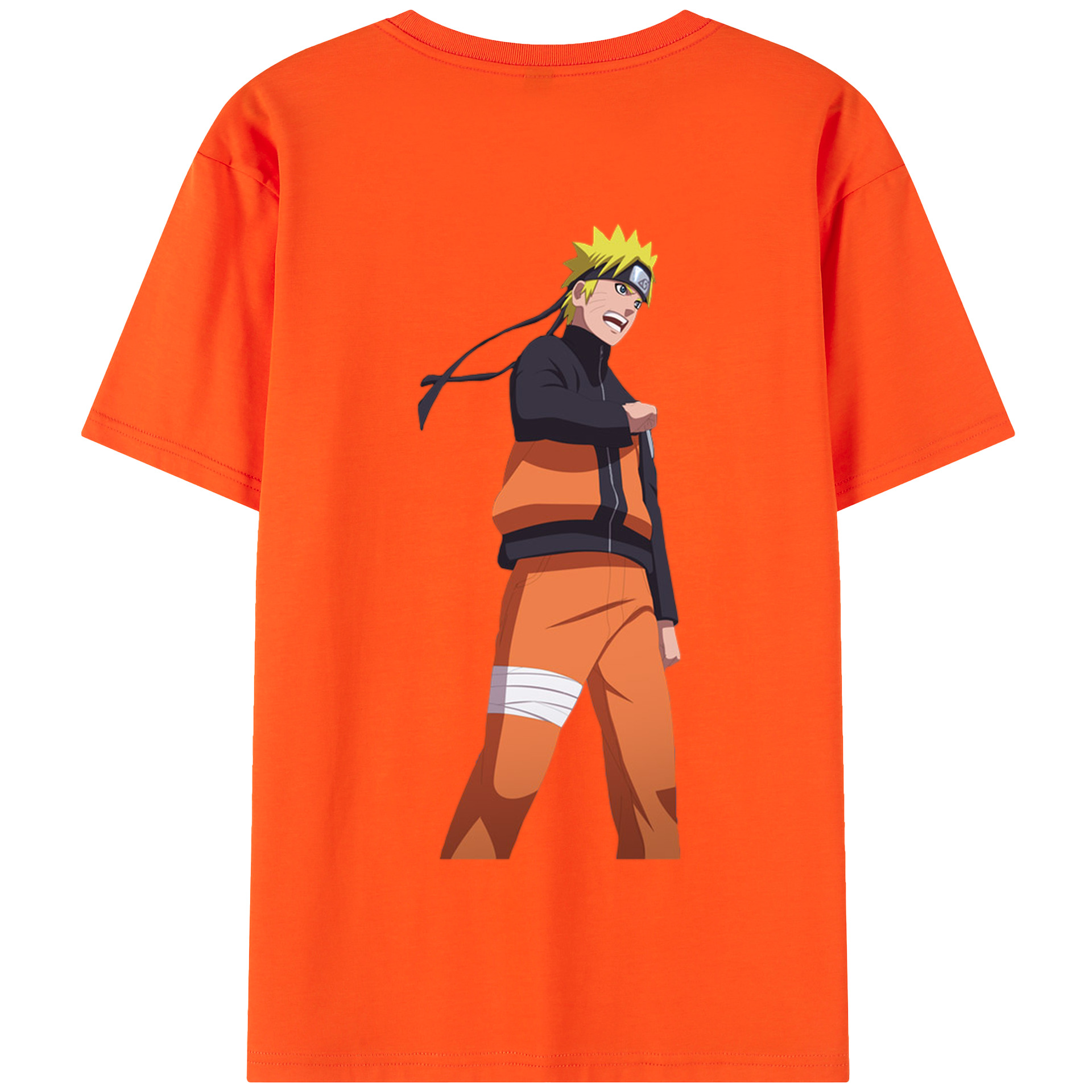 （画像用） NARUTO -ナルト- うずまき ナルト Uzumaki Naruto 綿100％半袖Tシャツ（背面プリント）