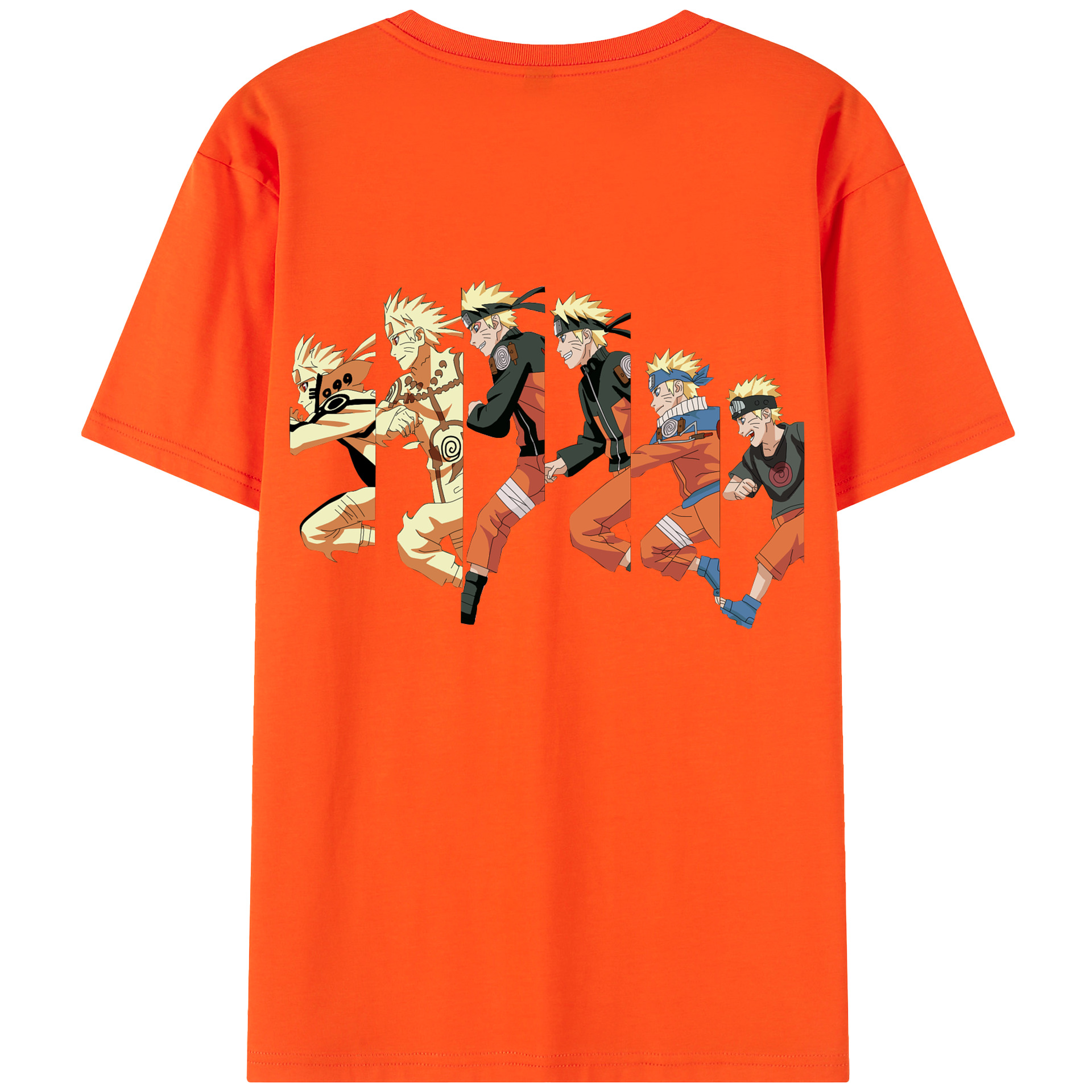 （画像用） NARUTO -ナルト- うずまき ナルト Uzumaki Naruto 綿100％半袖Tシャツ（背面プリント）