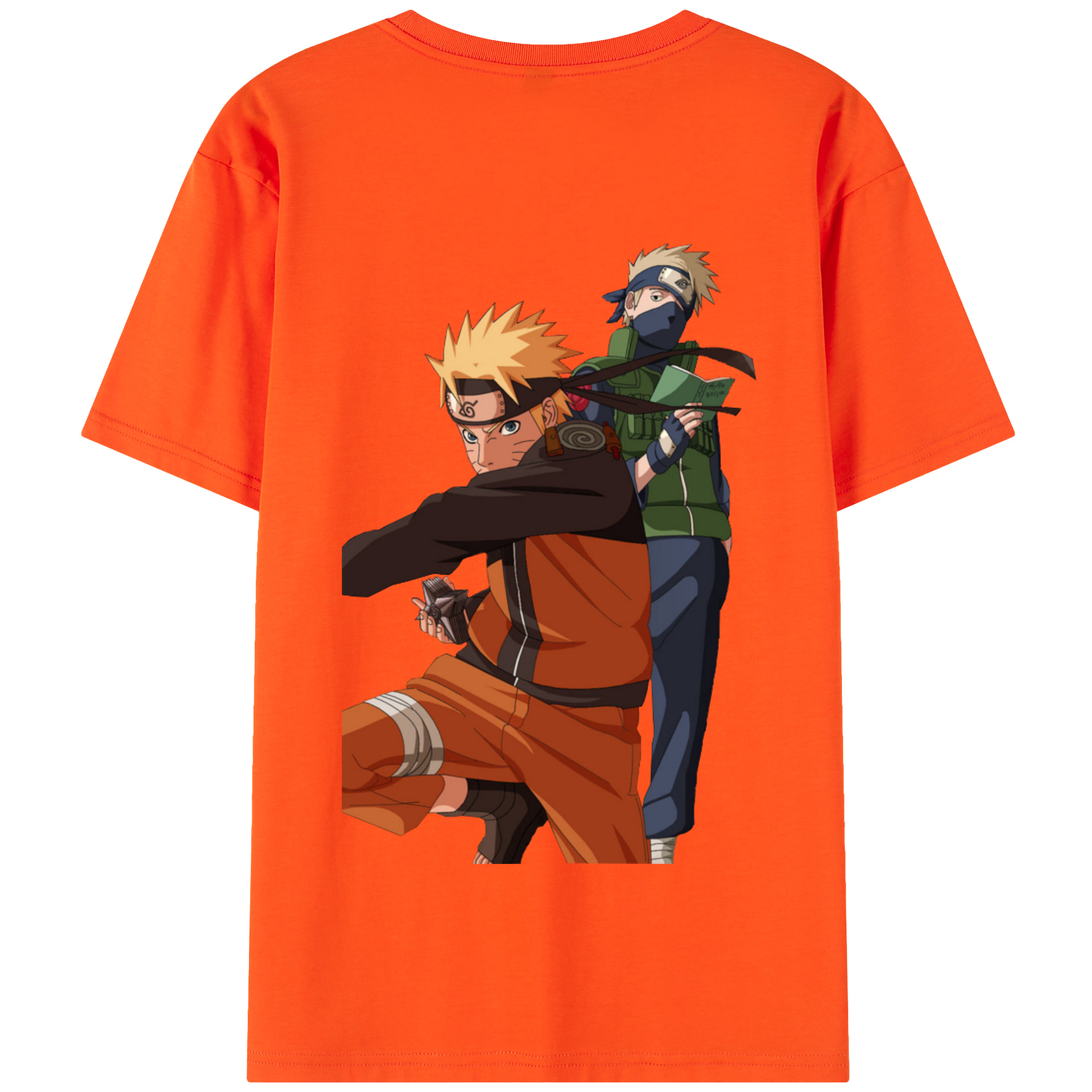 （画像用） NARUTO -ナルト- うずまき ナルト Uzumaki Naruto 綿100％半袖Tシャツ（背面プリント）