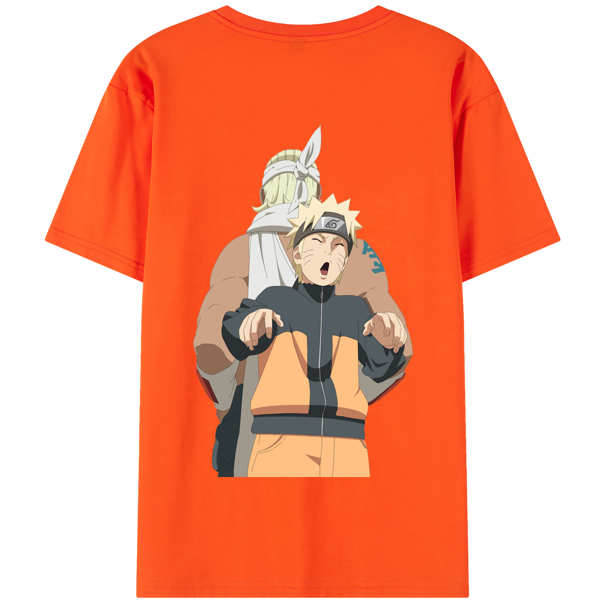 （画像用） NARUTO -ナルト- うずまき ナルト Uzumaki Naruto 綿100％半袖Tシャツ（背面プリント）