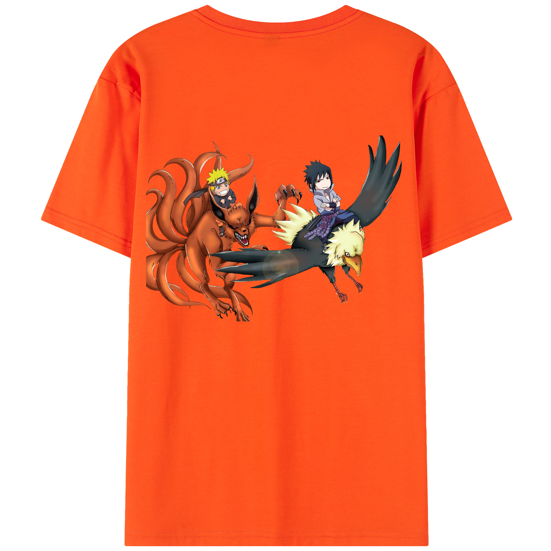 （画像用） NARUTO -ナルト- うずまき ナルト Uzumaki Naruto 綿100％半袖Tシャツ（背面プリント）