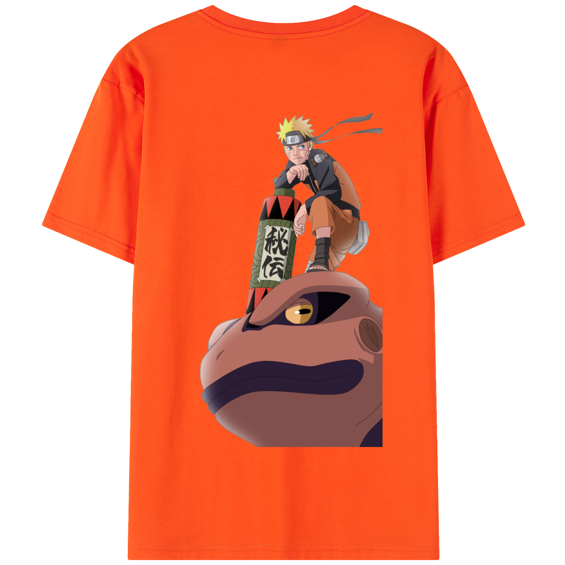 （画像用） NARUTO -ナルト- うずまき ナルト Uzumaki Naruto 綿100％半袖Tシャツ（背面プリント）