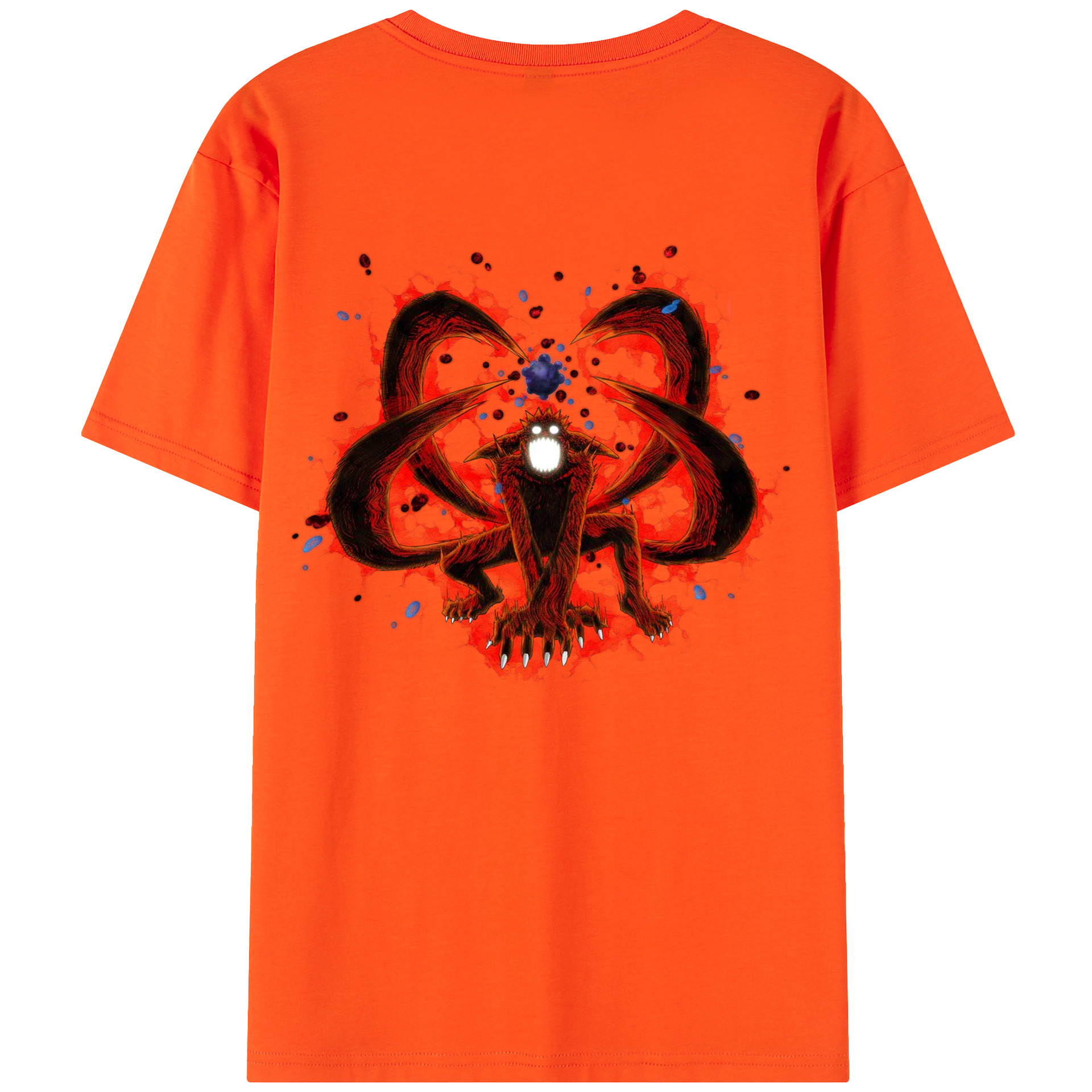 （画像用） NARUTO -ナルト- うずまき ナルト Uzumaki Naruto 綿100％半袖Tシャツ（背面プリント）