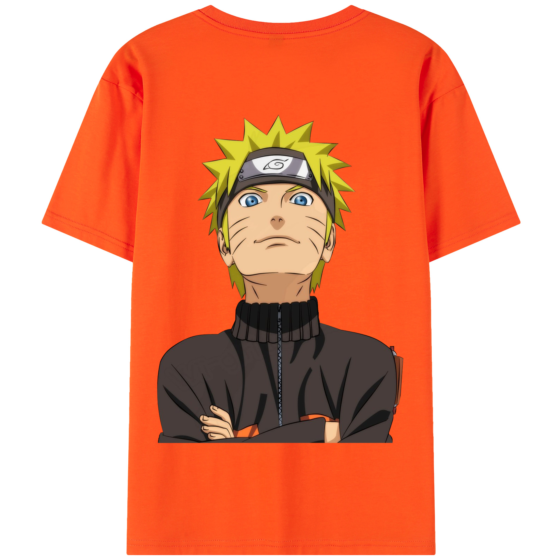 （画像用） NARUTO -ナルト- うずまき ナルト Uzumaki Naruto 綿100％半袖Tシャツ（背面プリント）