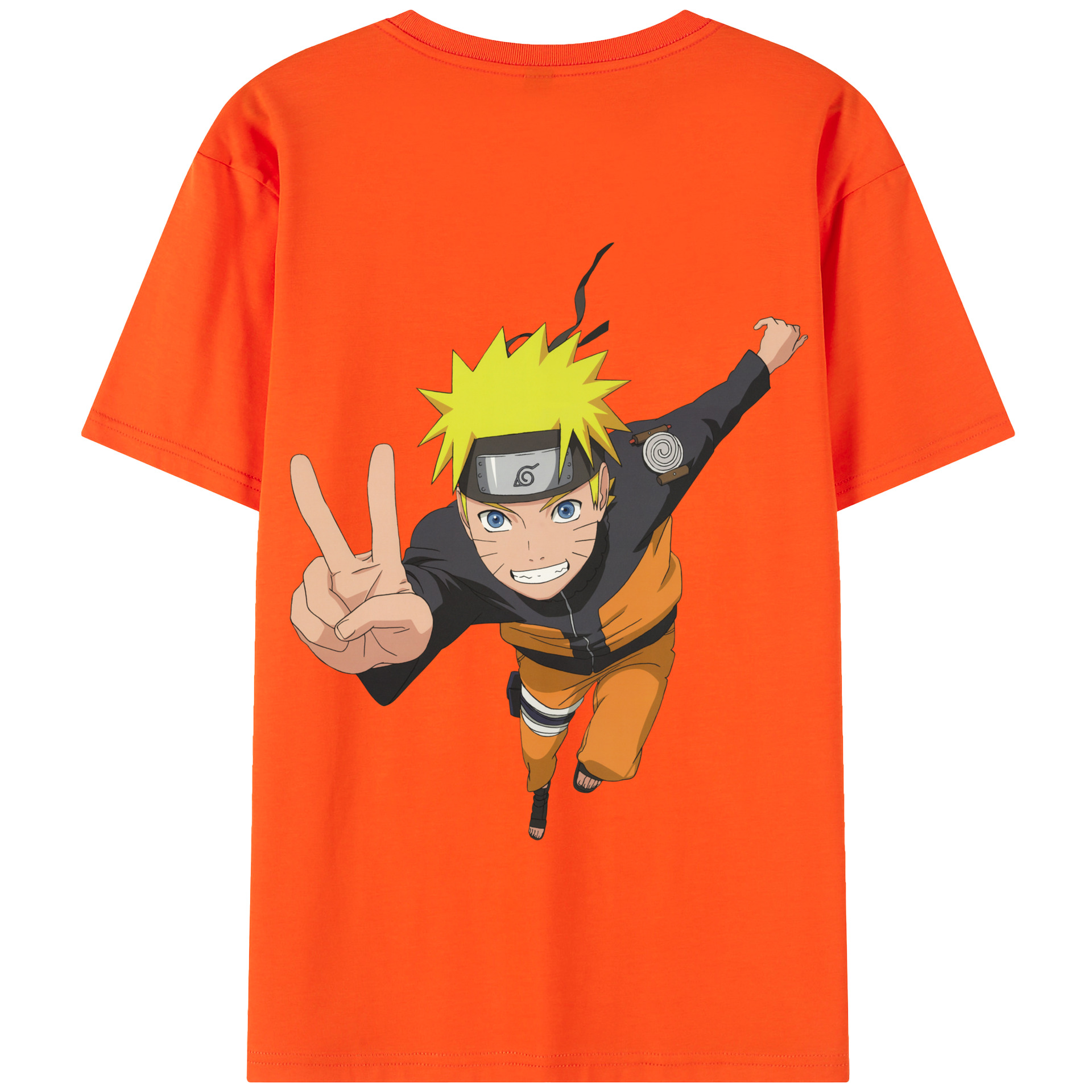 （画像用） NARUTO -ナルト- うずまき ナルト Uzumaki Naruto 綿100％半袖Tシャツ（背面プリント）