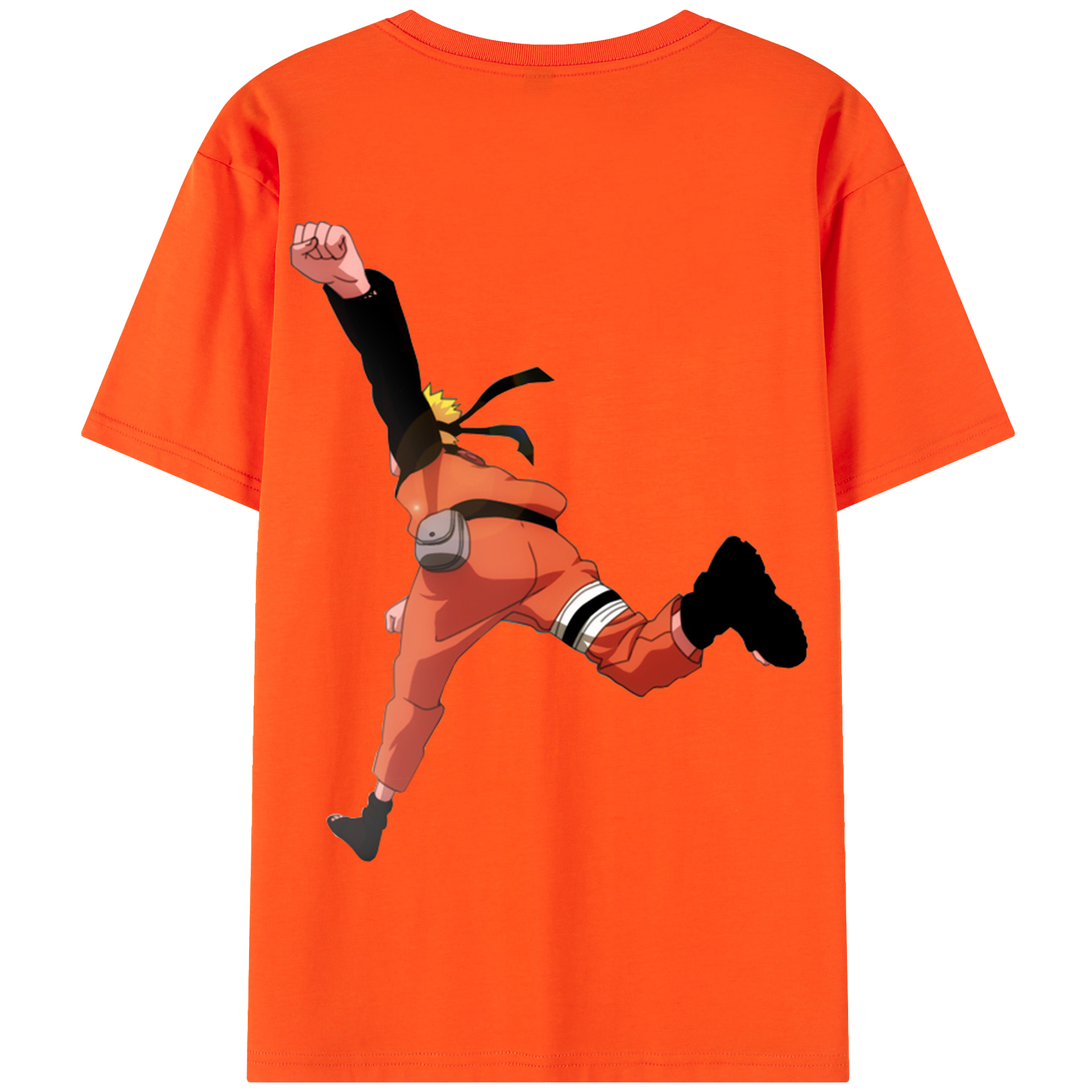 （画像用） NARUTO -ナルト- うずまき ナルト Uzumaki Naruto 綿100％半袖Tシャツ（背面プリント）