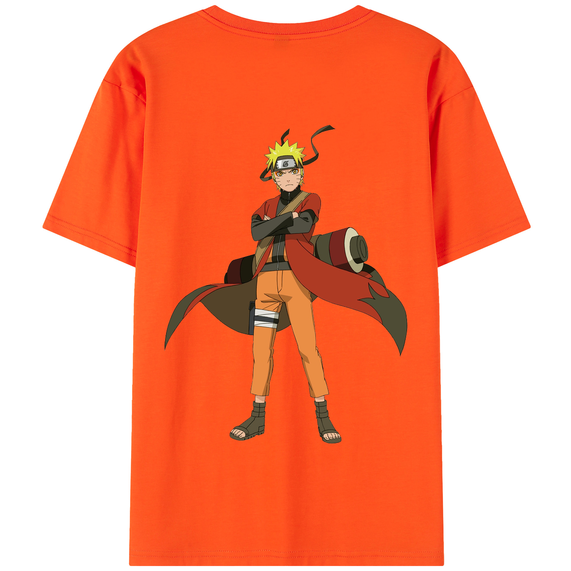 （画像用） NARUTO -ナルト- うずまき ナルト Uzumaki Naruto 綿100％半袖Tシャツ（背面プリント）