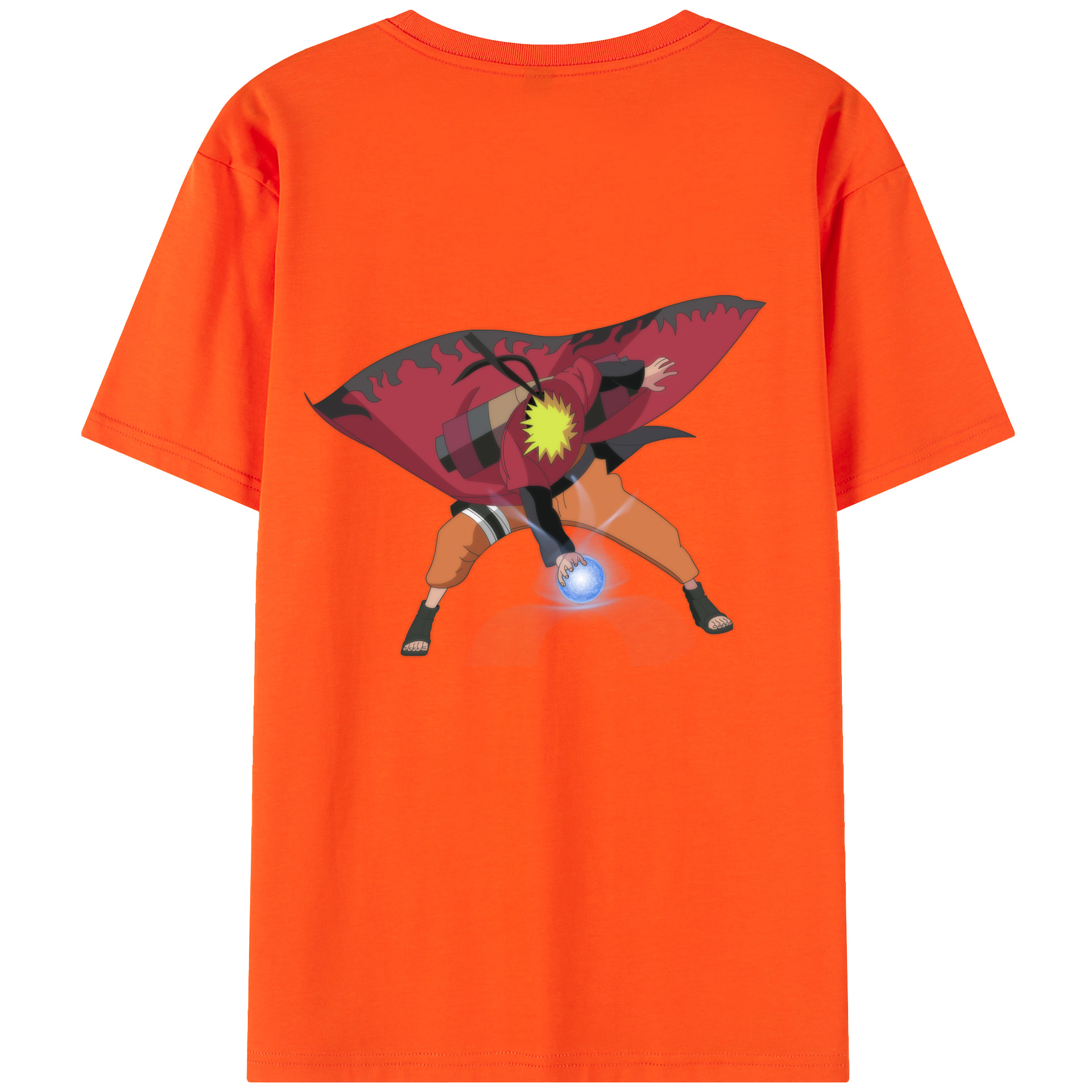 （画像用） NARUTO -ナルト- うずまき ナルト Uzumaki Naruto 綿100％半袖Tシャツ（背面プリント）