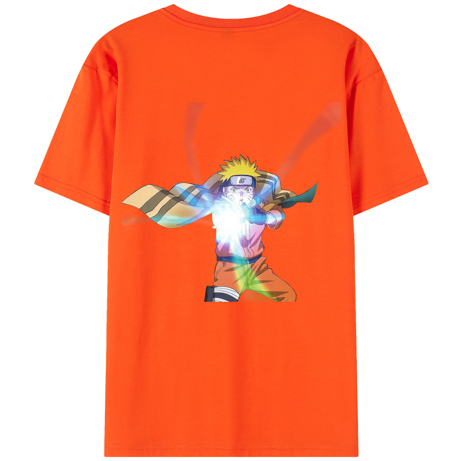 （画像用） NARUTO -ナルト- うずまき ナルト Uzumaki Naruto 綿100％半袖Tシャツ（背面プリント）