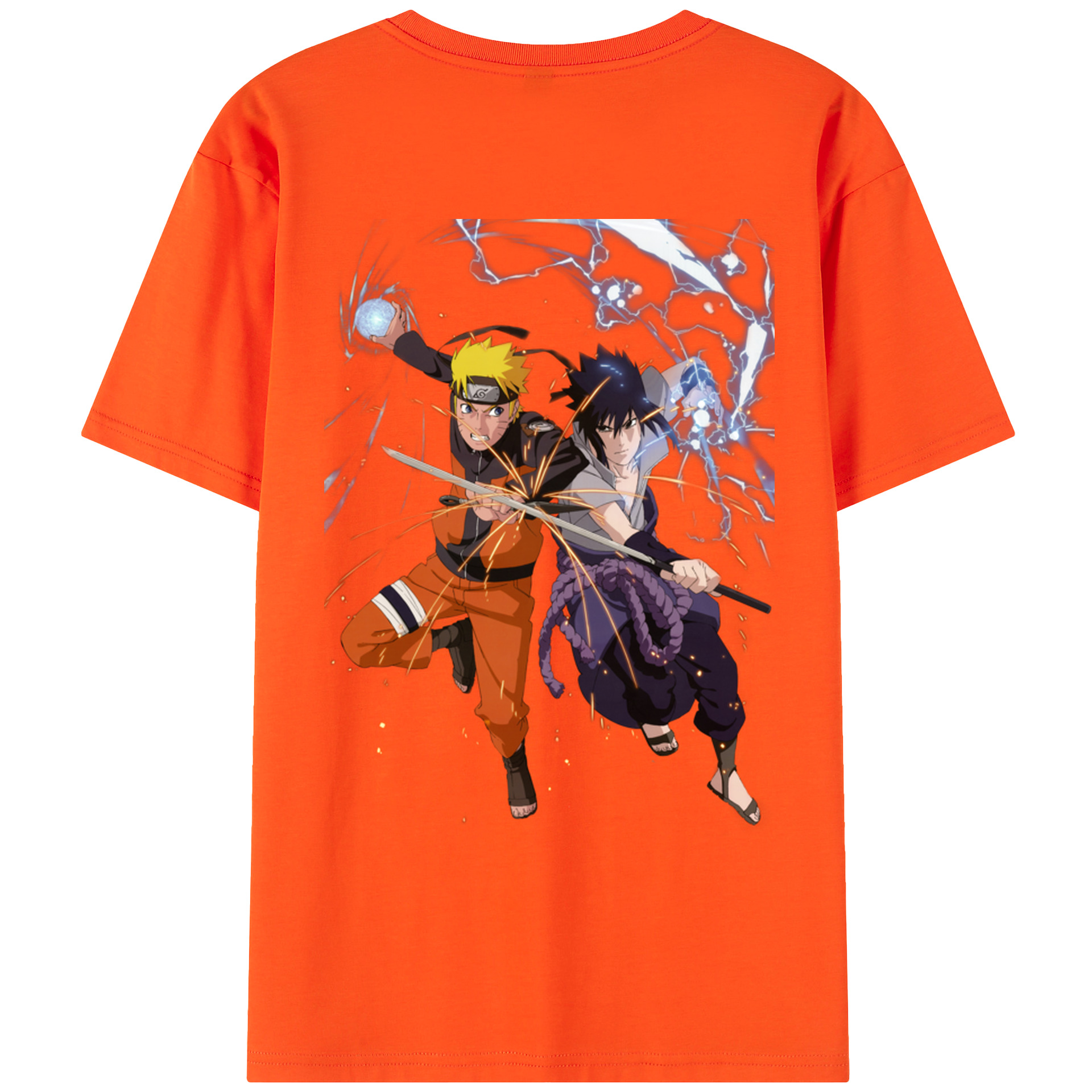 （画像用） NARUTO -ナルト- うずまき ナルト Uzumaki Naruto 綿100％半袖Tシャツ（背面プリント）