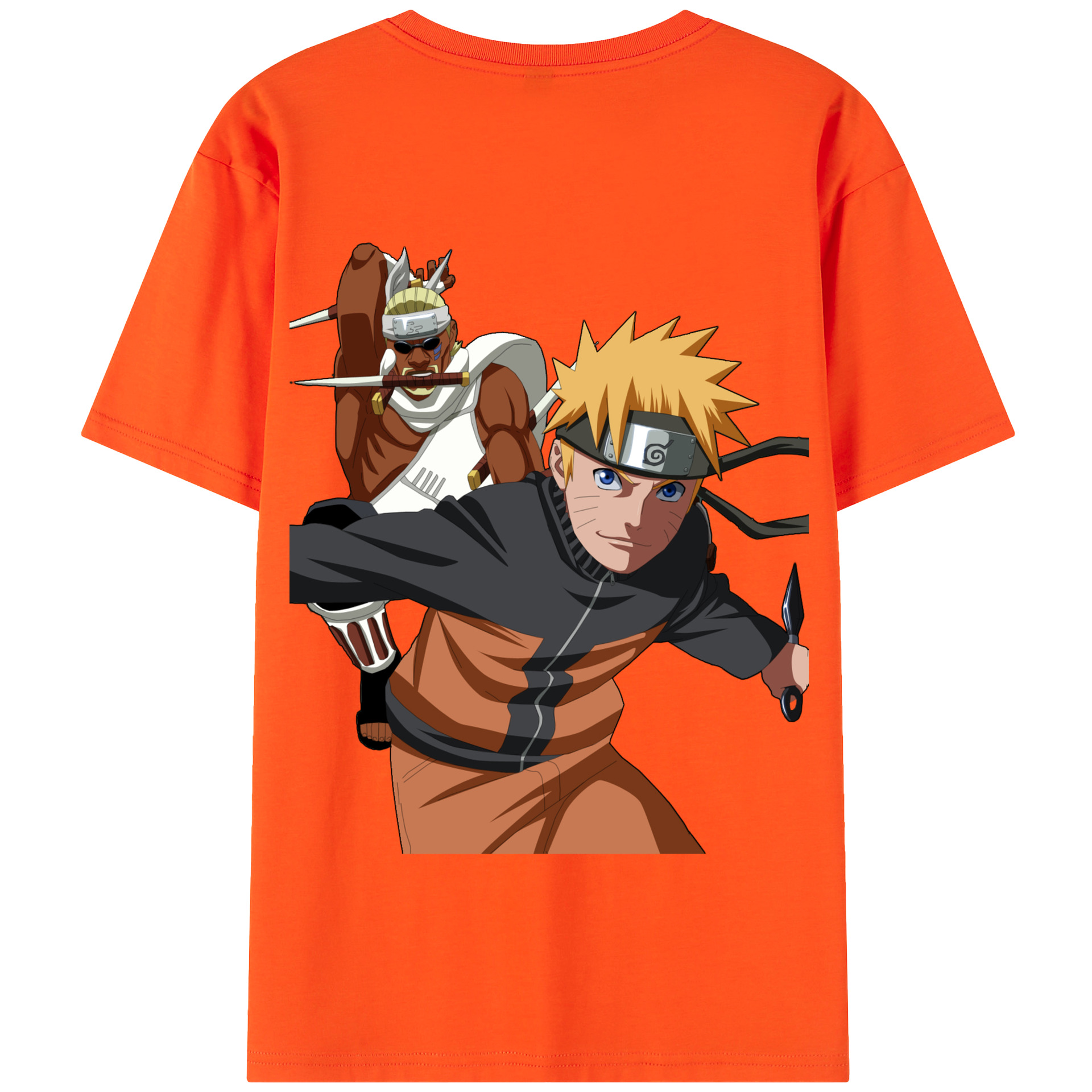 （画像用） NARUTO -ナルト- うずまき ナルト Uzumaki Naruto 綿100％半袖Tシャツ（背面プリント）