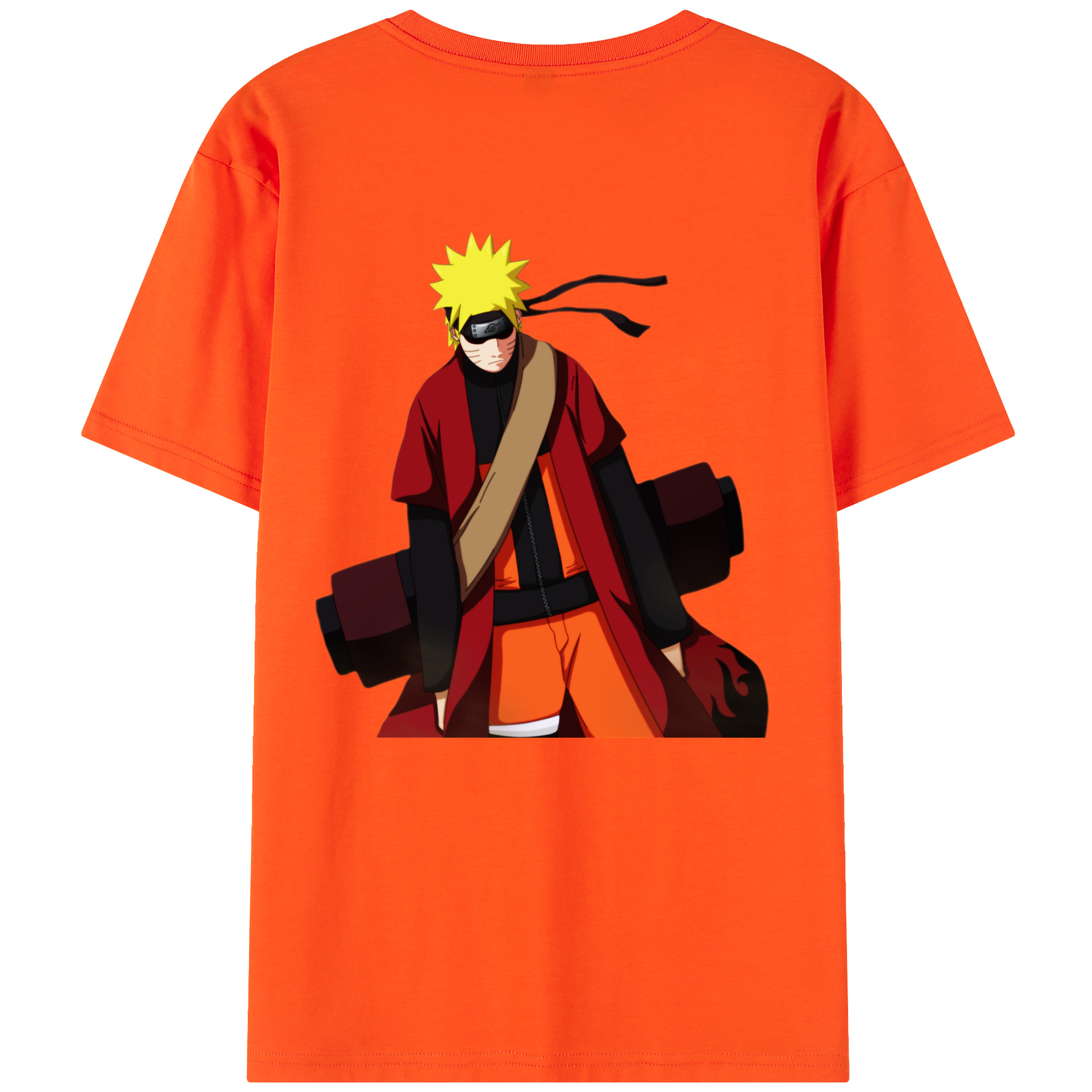 （画像用） NARUTO -ナルト- うずまき ナルト Uzumaki Naruto 綿100％半袖Tシャツ（背面プリント）