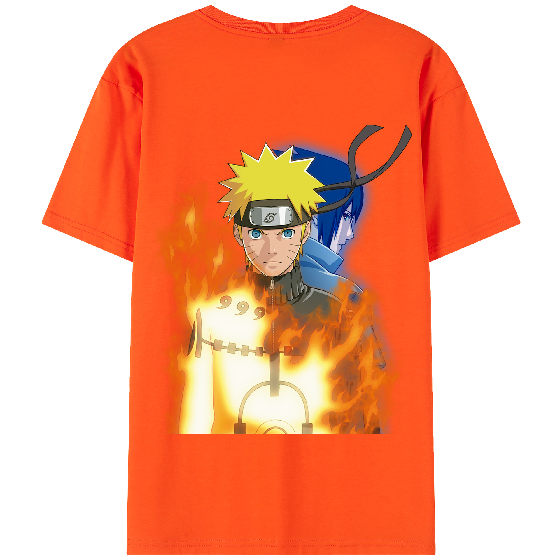 （画像用） NARUTO -ナルト- うずまき ナルト Uzumaki Naruto 綿100％半袖Tシャツ（背面プリント）