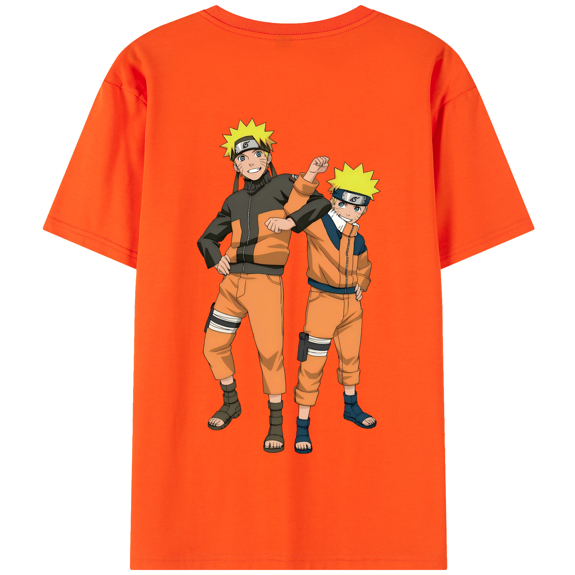 （画像用） NARUTO -ナルト- うずまき ナルト Uzumaki Naruto 綿100％半袖Tシャツ（背面プリント）