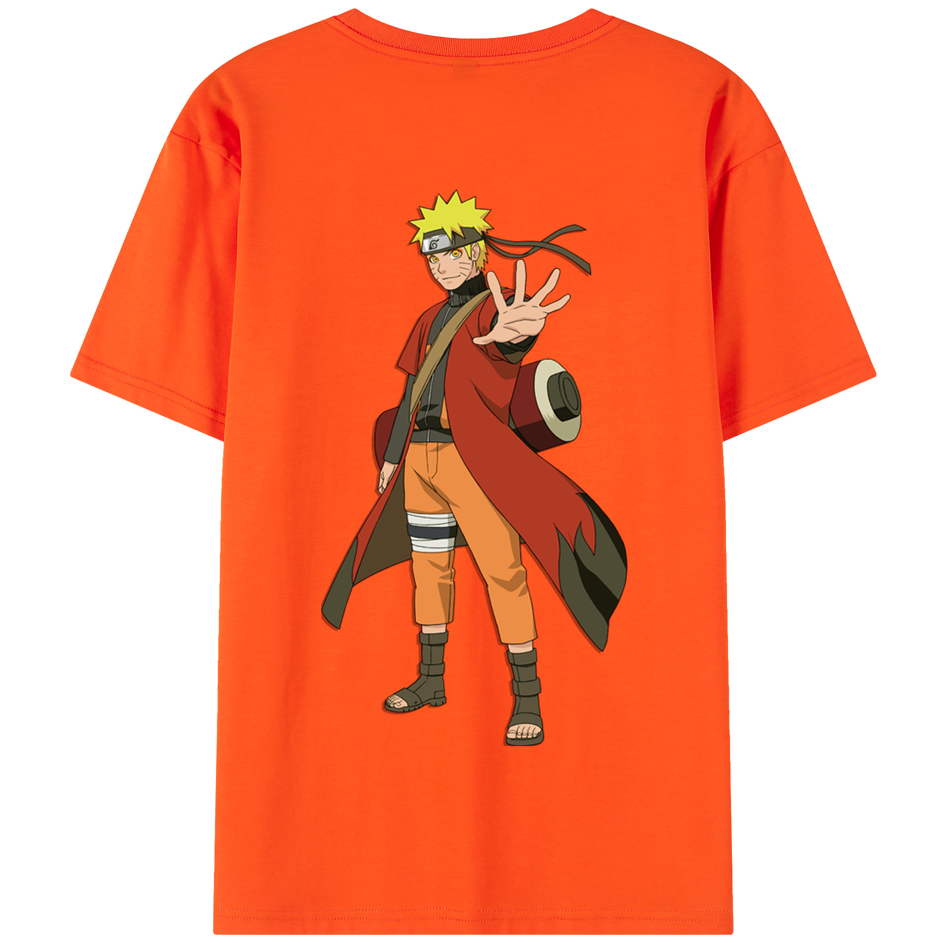 （画像用） NARUTO -ナルト- うずまき ナルト Uzumaki Naruto 綿100％半袖Tシャツ（背面プリント）