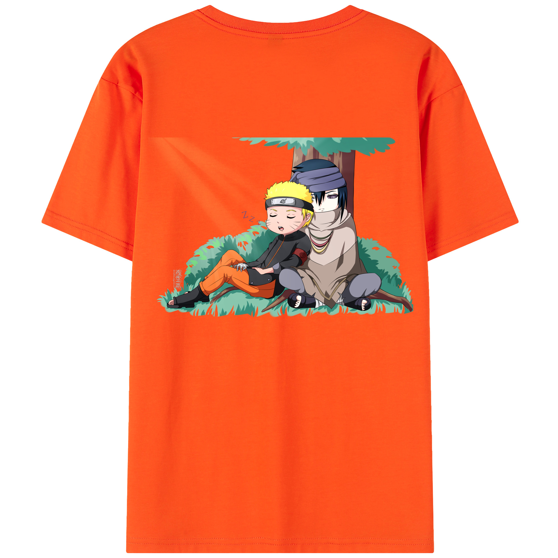 （画像用） NARUTO -ナルト- うずまき ナルト Uzumaki Naruto 綿100％半袖Tシャツ（背面プリント）