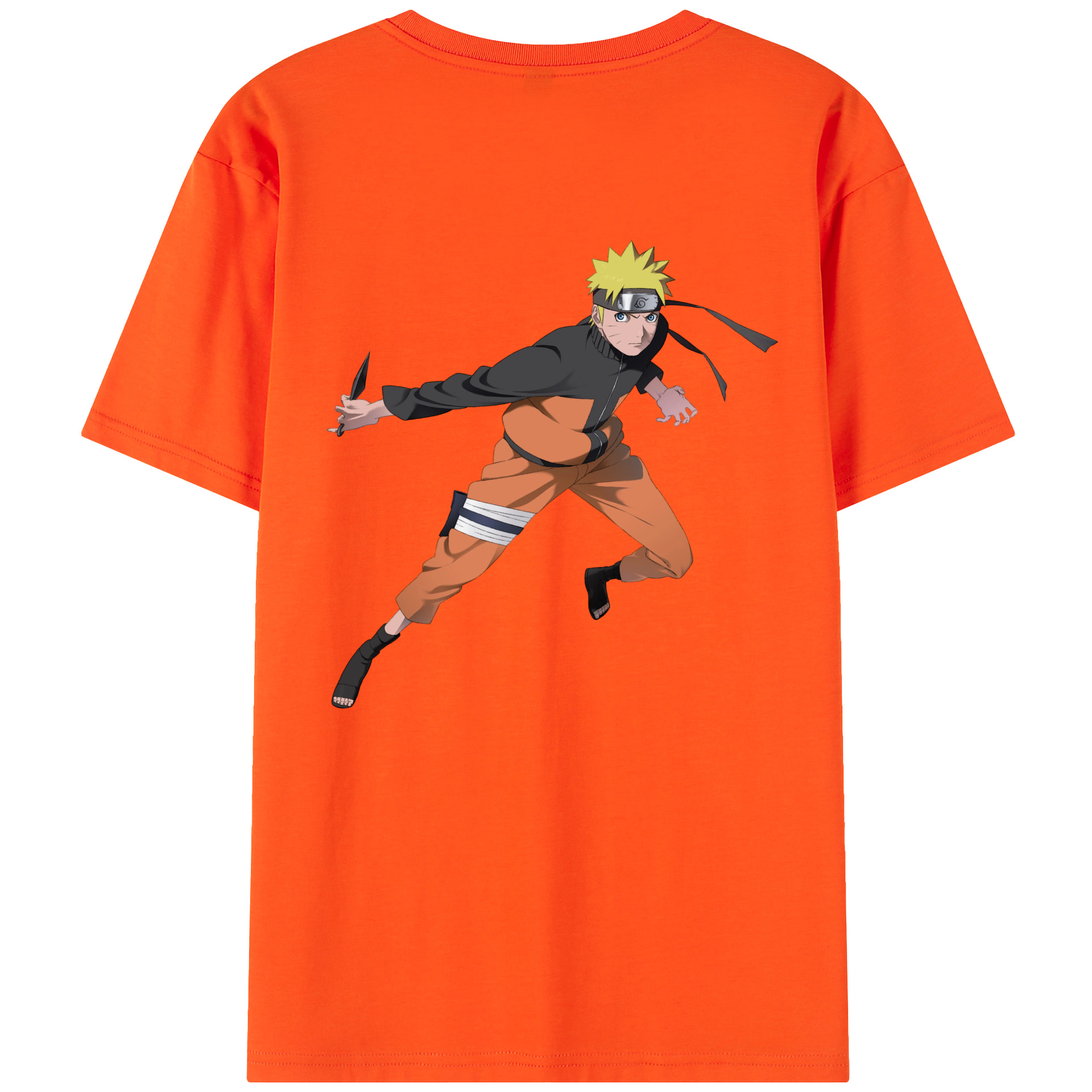 （画像用） NARUTO -ナルト- うずまき ナルト Uzumaki Naruto 綿100％半袖Tシャツ（背面プリント）