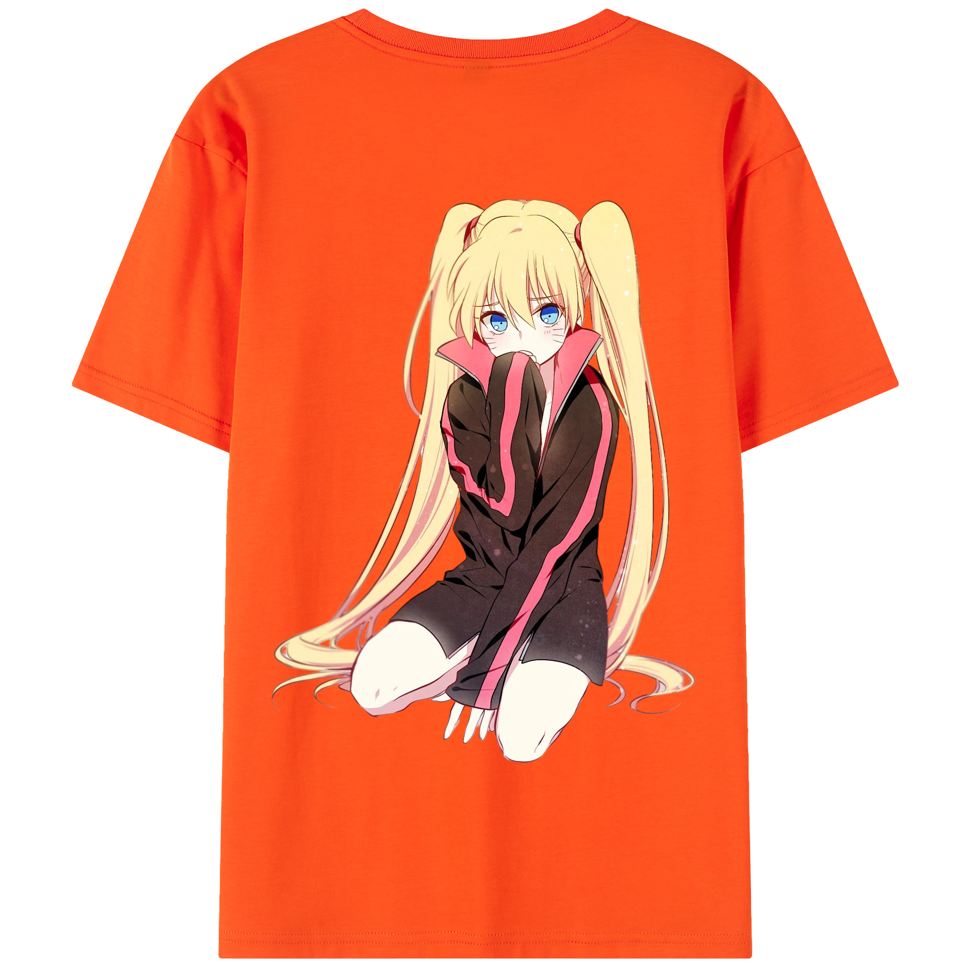 （画像用） NARUTO -ナルト- うずまき ナルト Uzumaki Naruto 綿100％半袖Tシャツ（背面プリント）