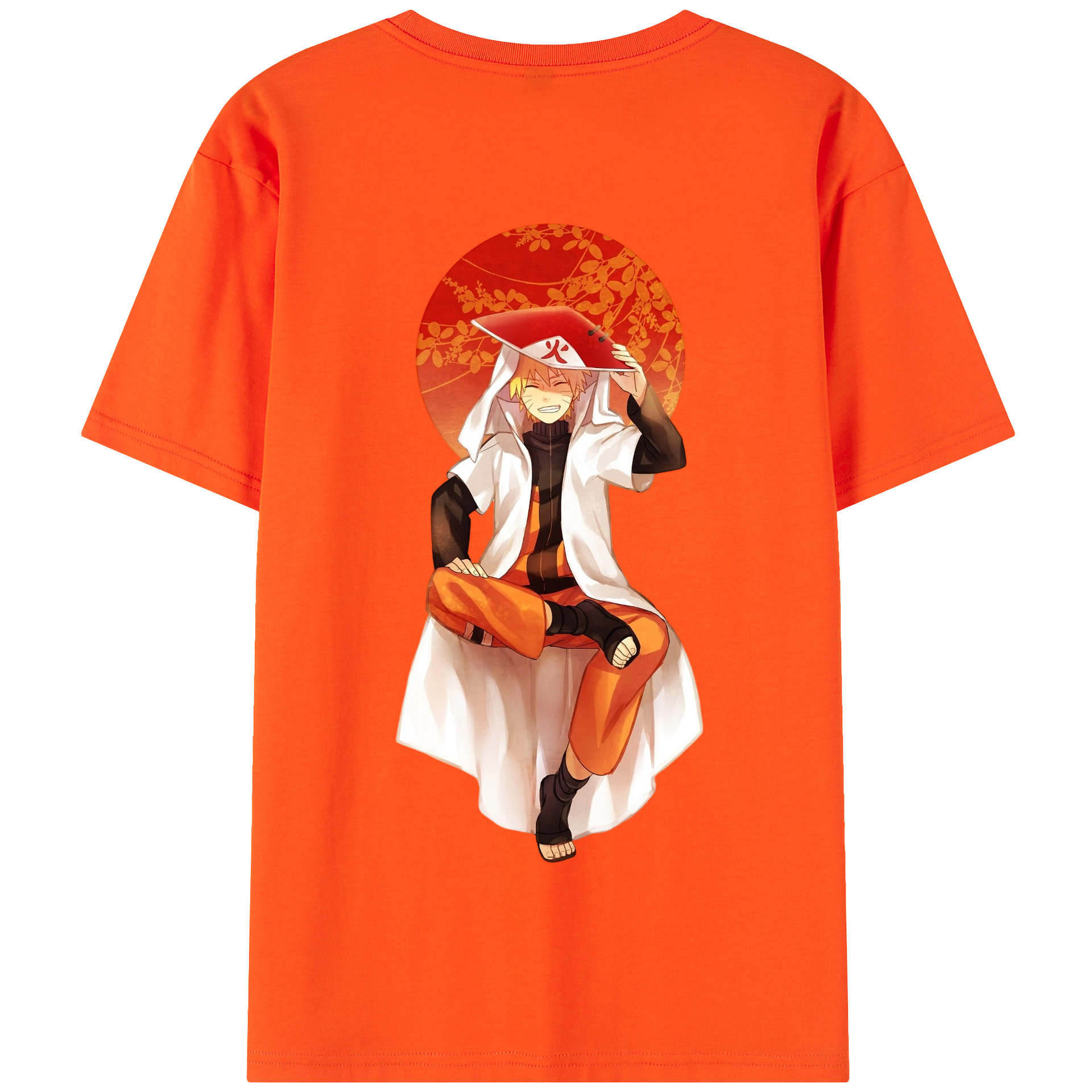 （画像用） NARUTO -ナルト- うずまき ナルト Uzumaki Naruto 綿100％半袖Tシャツ（背面プリント）