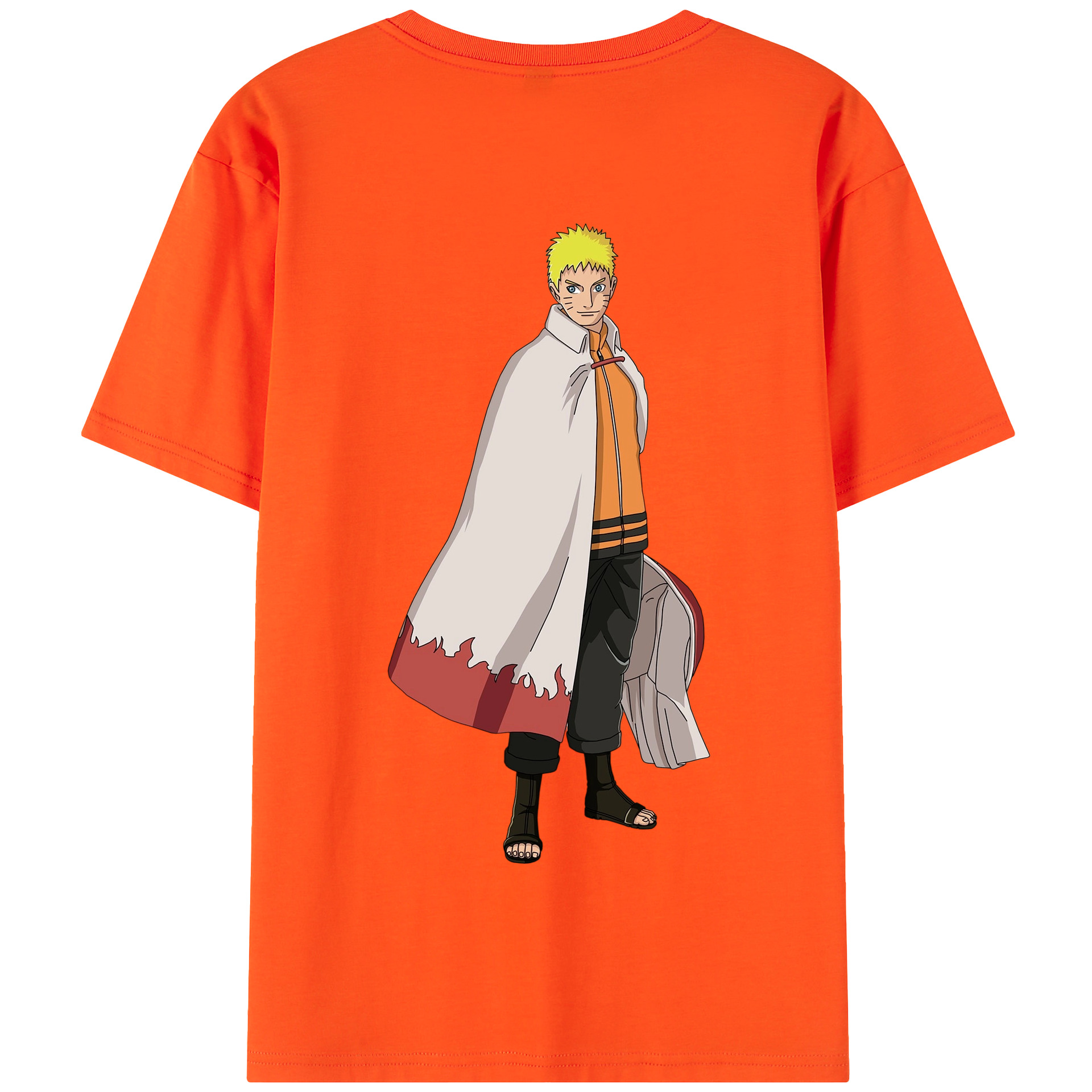（画像用） NARUTO -ナルト- うずまき ナルト Uzumaki Naruto 綿100％半袖Tシャツ（背面プリント）