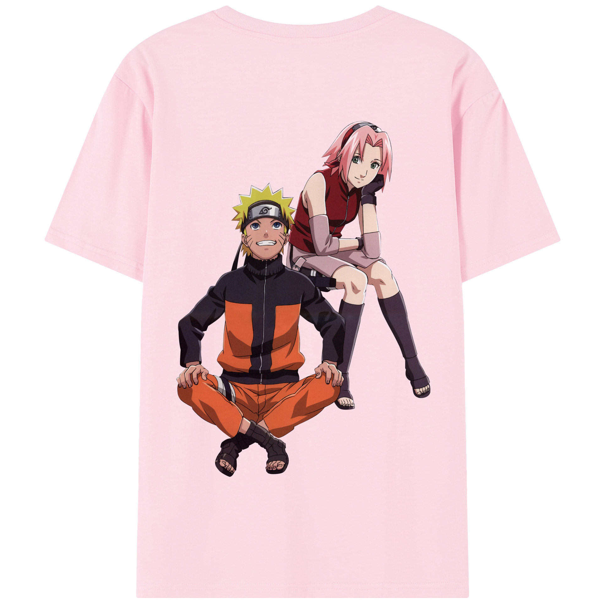 （画像用） NARUTO -ナルト- うずまき ナルト Uzumaki Naruto 綿100％半袖Tシャツ（背面プリント）