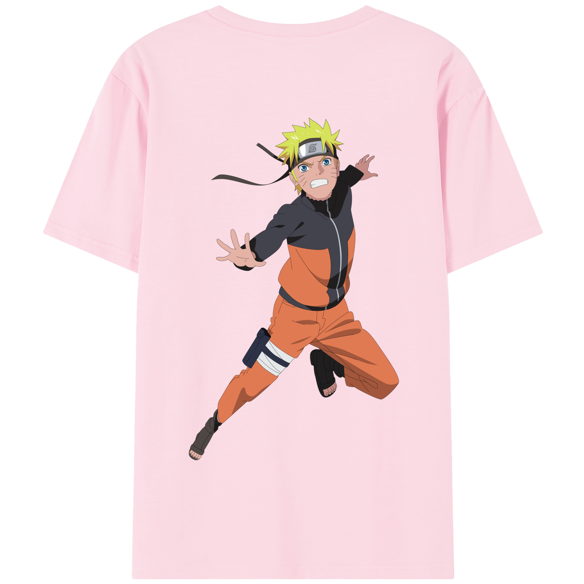 （画像用） NARUTO -ナルト- うずまき ナルト Uzumaki Naruto 綿100％半袖Tシャツ（背面プリント）
