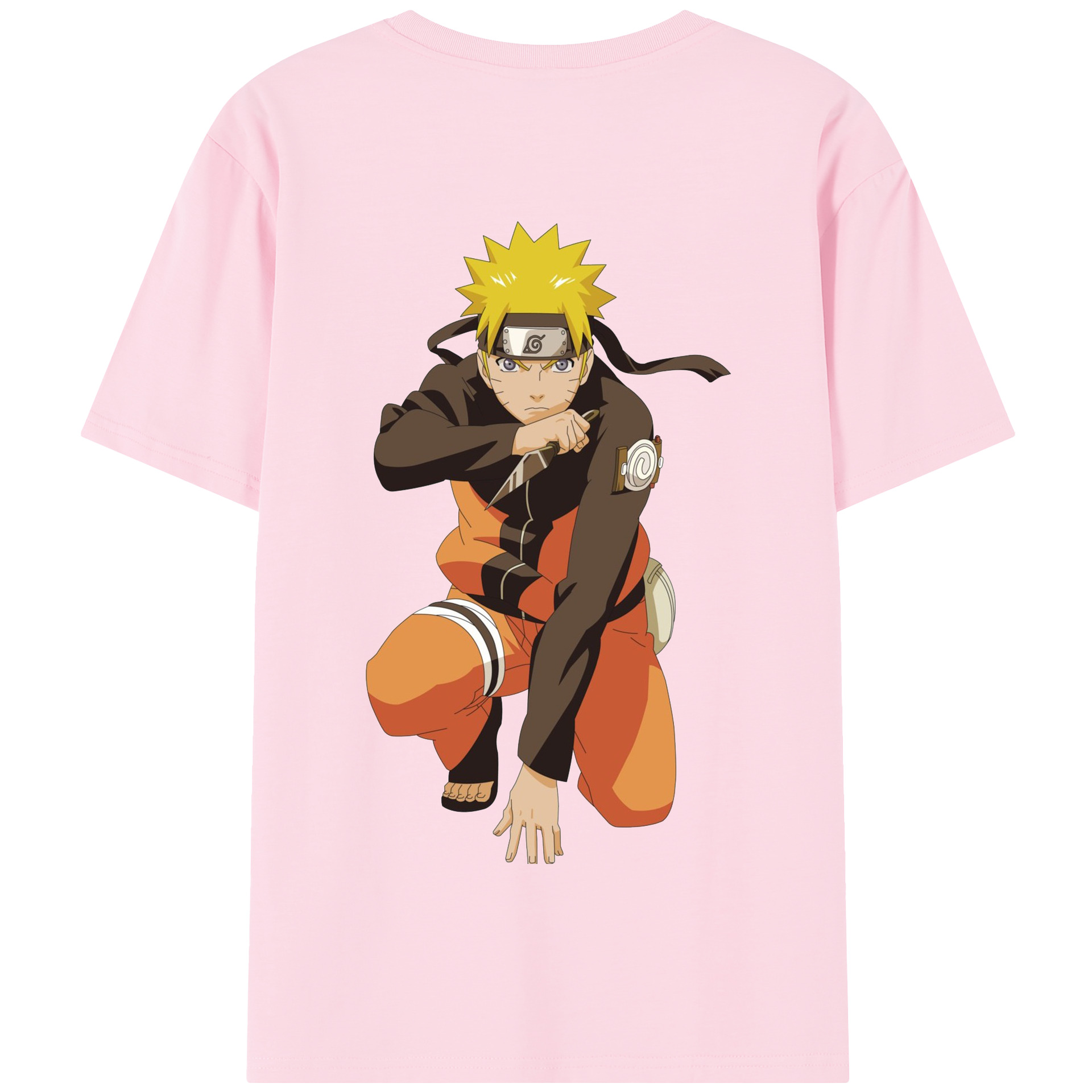 （画像用） NARUTO -ナルト- うずまき ナルト Uzumaki Naruto 綿100％半袖Tシャツ（背面プリント）