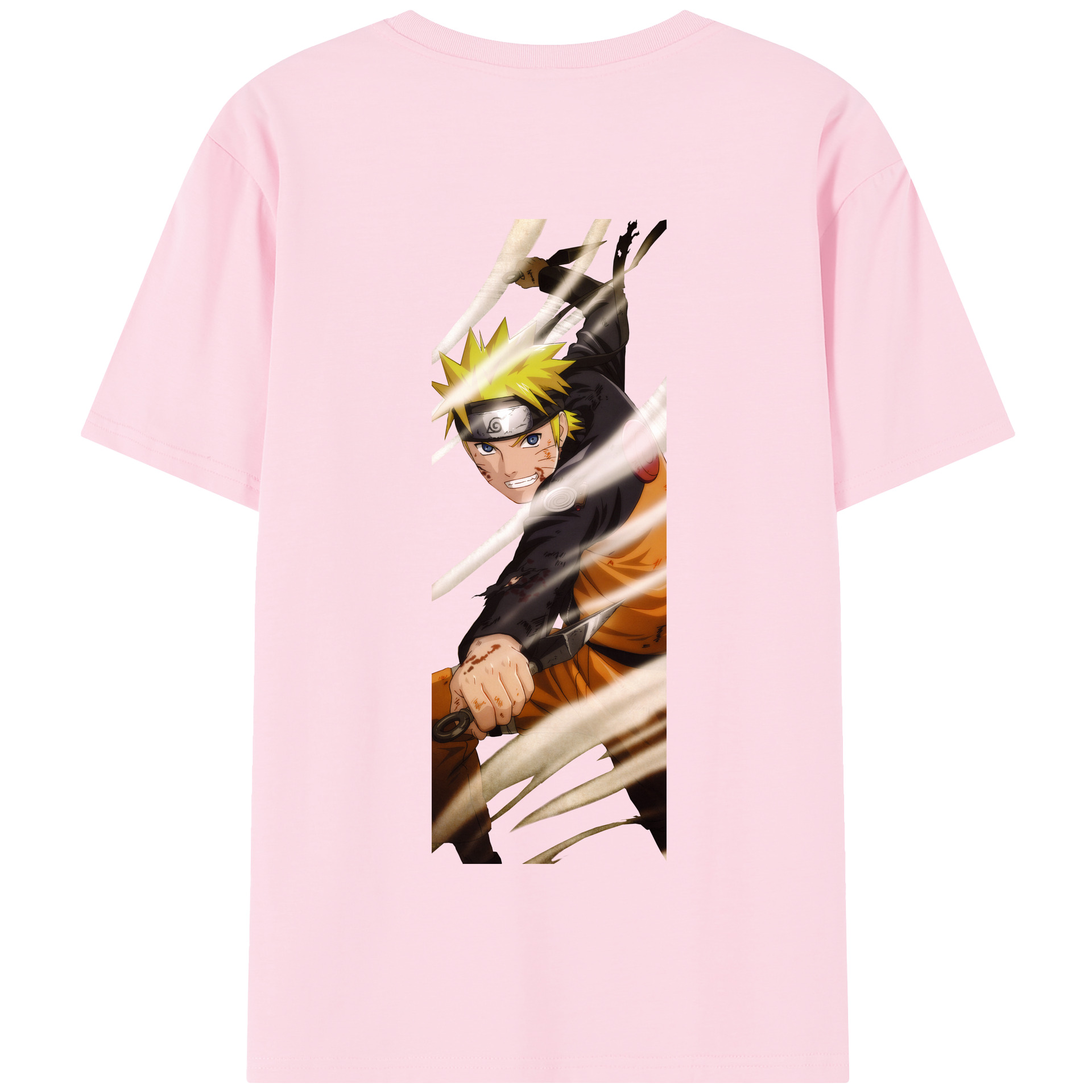 （画像用） NARUTO -ナルト- うずまき ナルト Uzumaki Naruto 綿100％半袖Tシャツ（背面プリント）