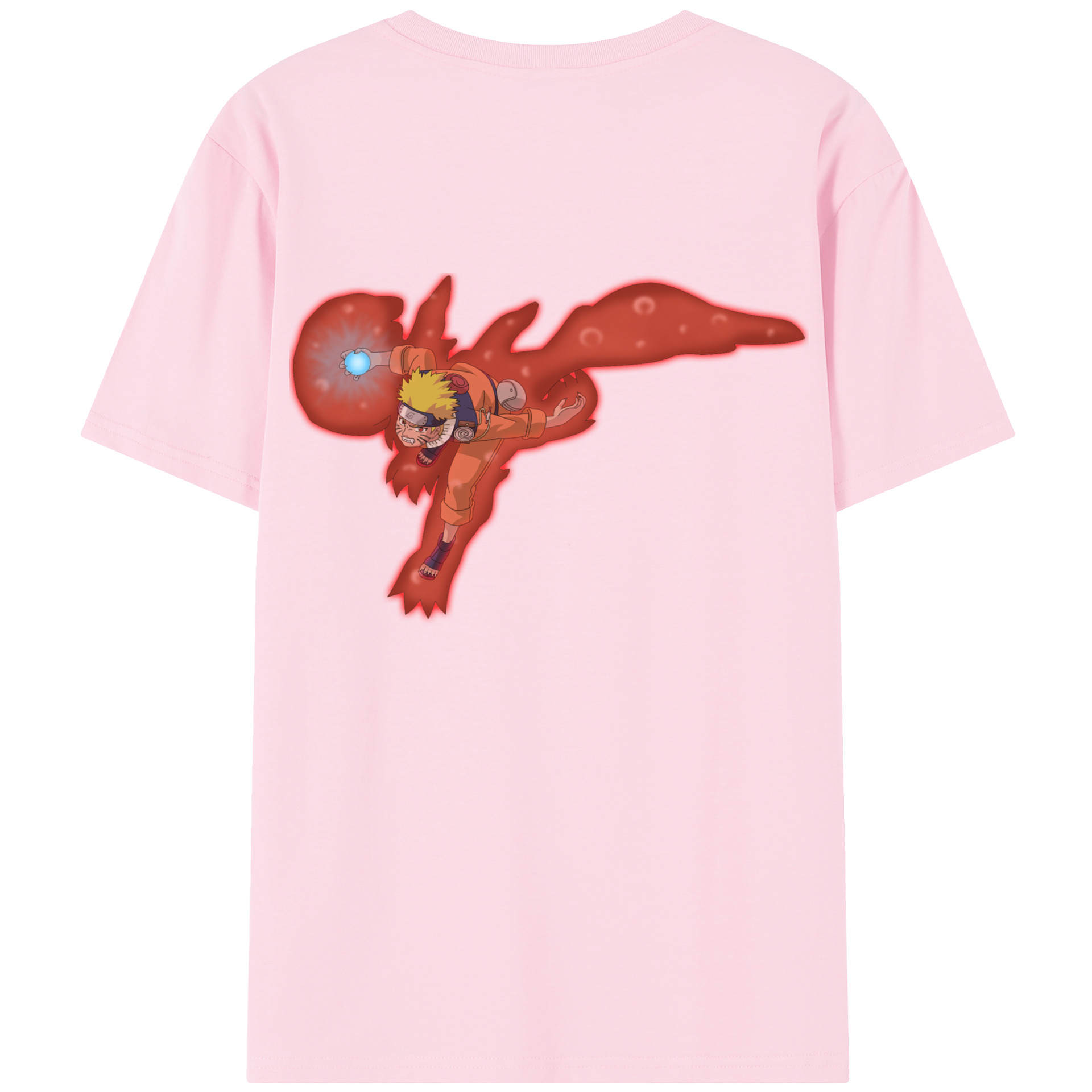 （画像用） NARUTO -ナルト- うずまき ナルト Uzumaki Naruto 綿100％半袖Tシャツ（背面プリント）