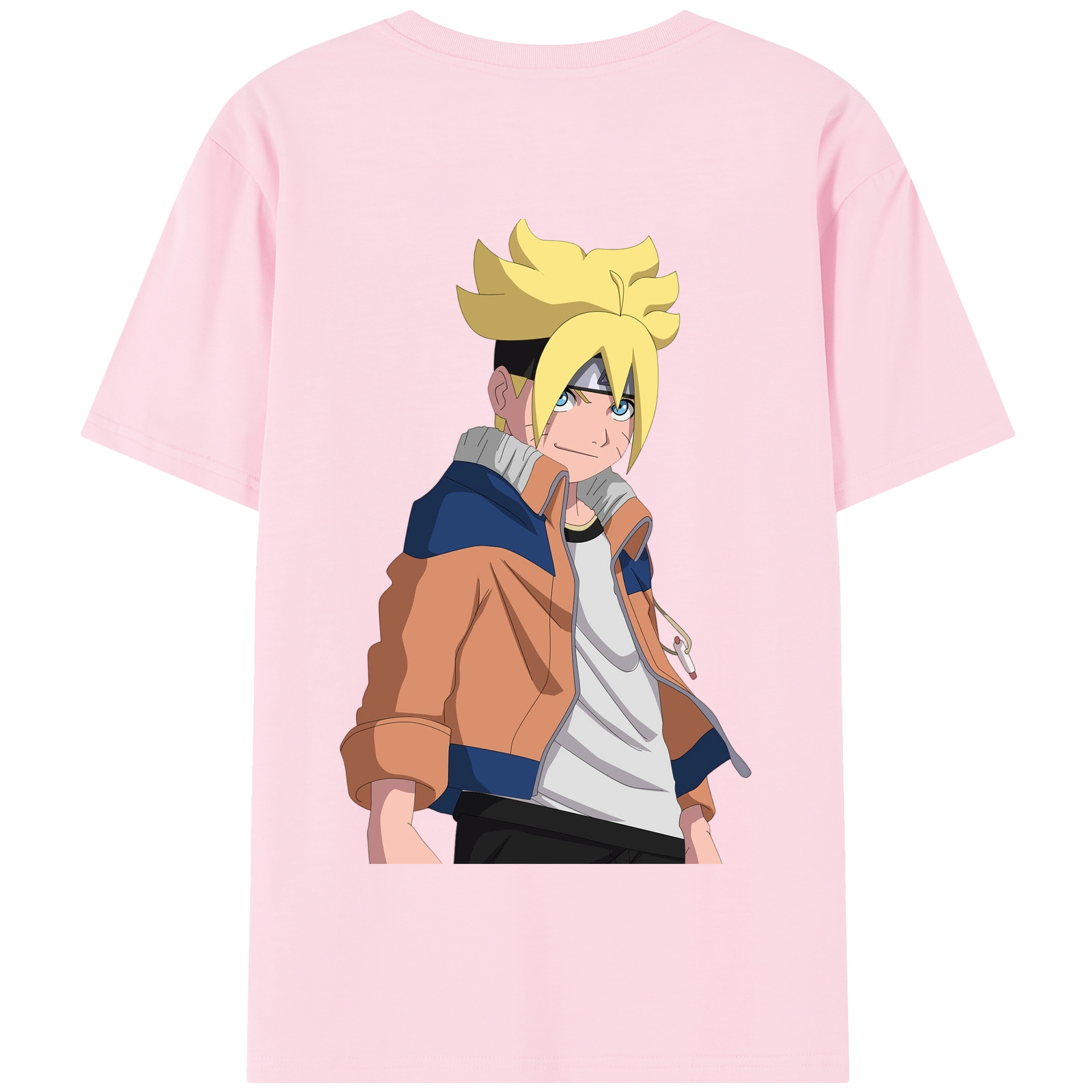 （画像用） NARUTO -ナルト- うずまき ナルト Uzumaki Naruto 綿100％半袖Tシャツ（背面プリント）