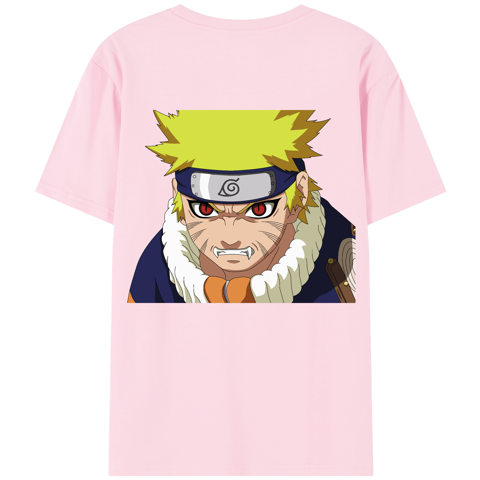 （画像用） NARUTO -ナルト- うずまき ナルト Uzumaki Naruto 綿100％半袖Tシャツ（背面プリント）