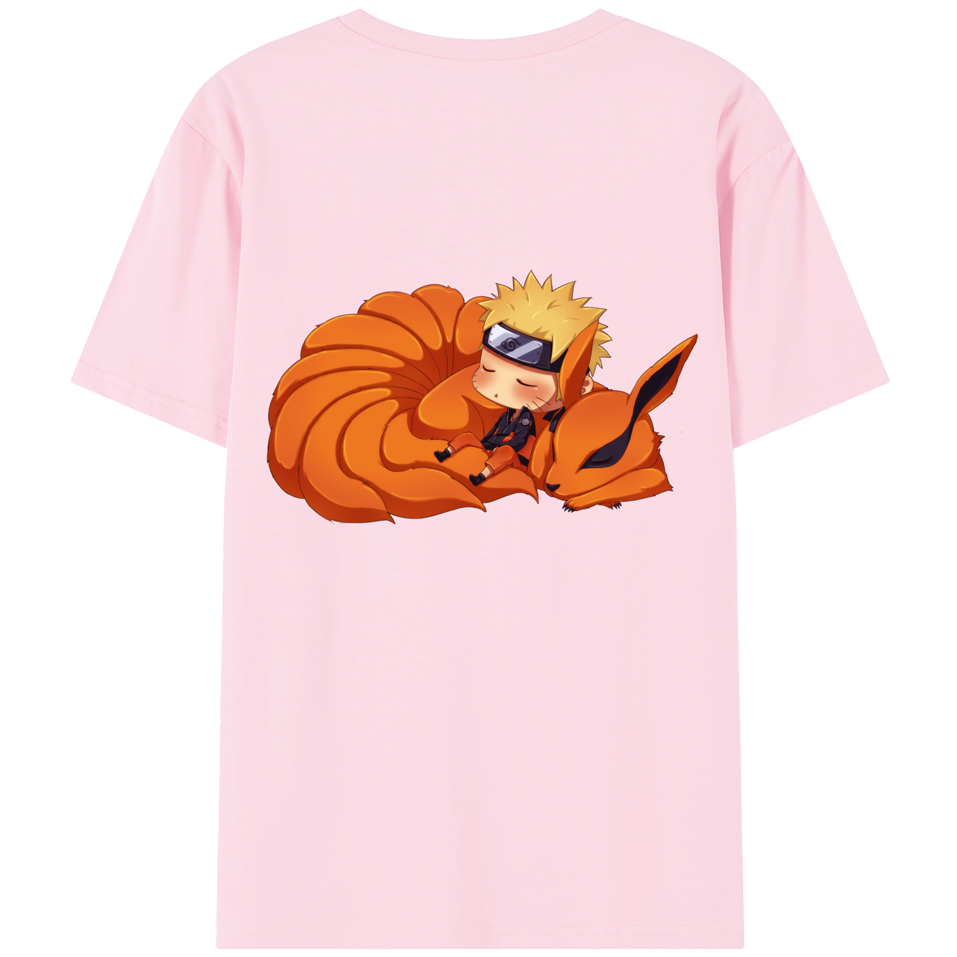 （画像用） NARUTO -ナルト- うずまき ナルト Uzumaki Naruto 綿100％半袖Tシャツ（背面プリント）