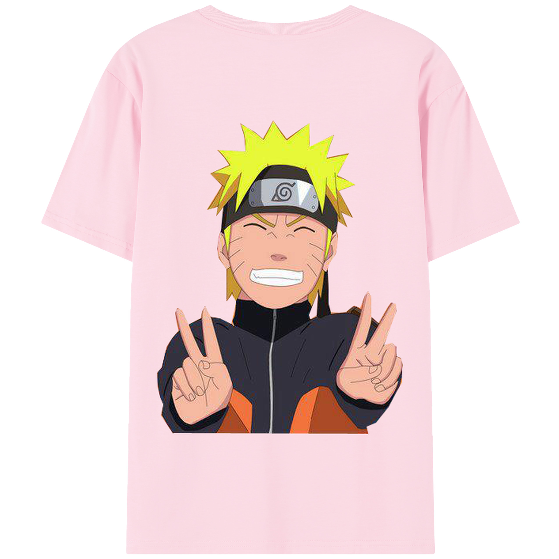 （画像用） NARUTO -ナルト- うずまき ナルト Uzumaki Naruto 綿100％半袖Tシャツ（背面プリント）