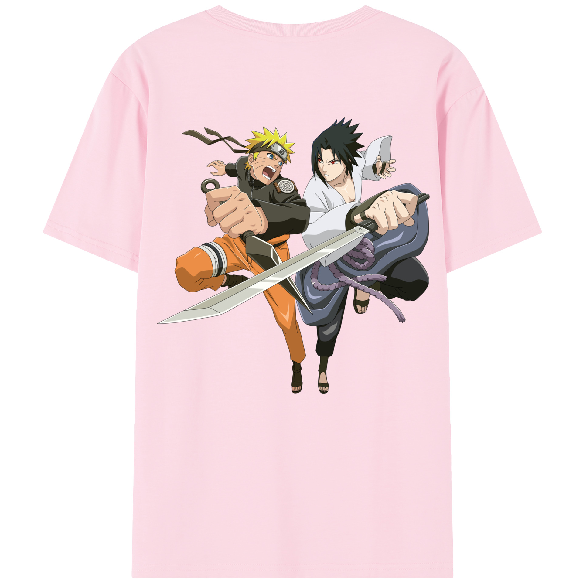（画像用） NARUTO -ナルト- うずまき ナルト Uzumaki Naruto 綿100％半袖Tシャツ（背面プリント）