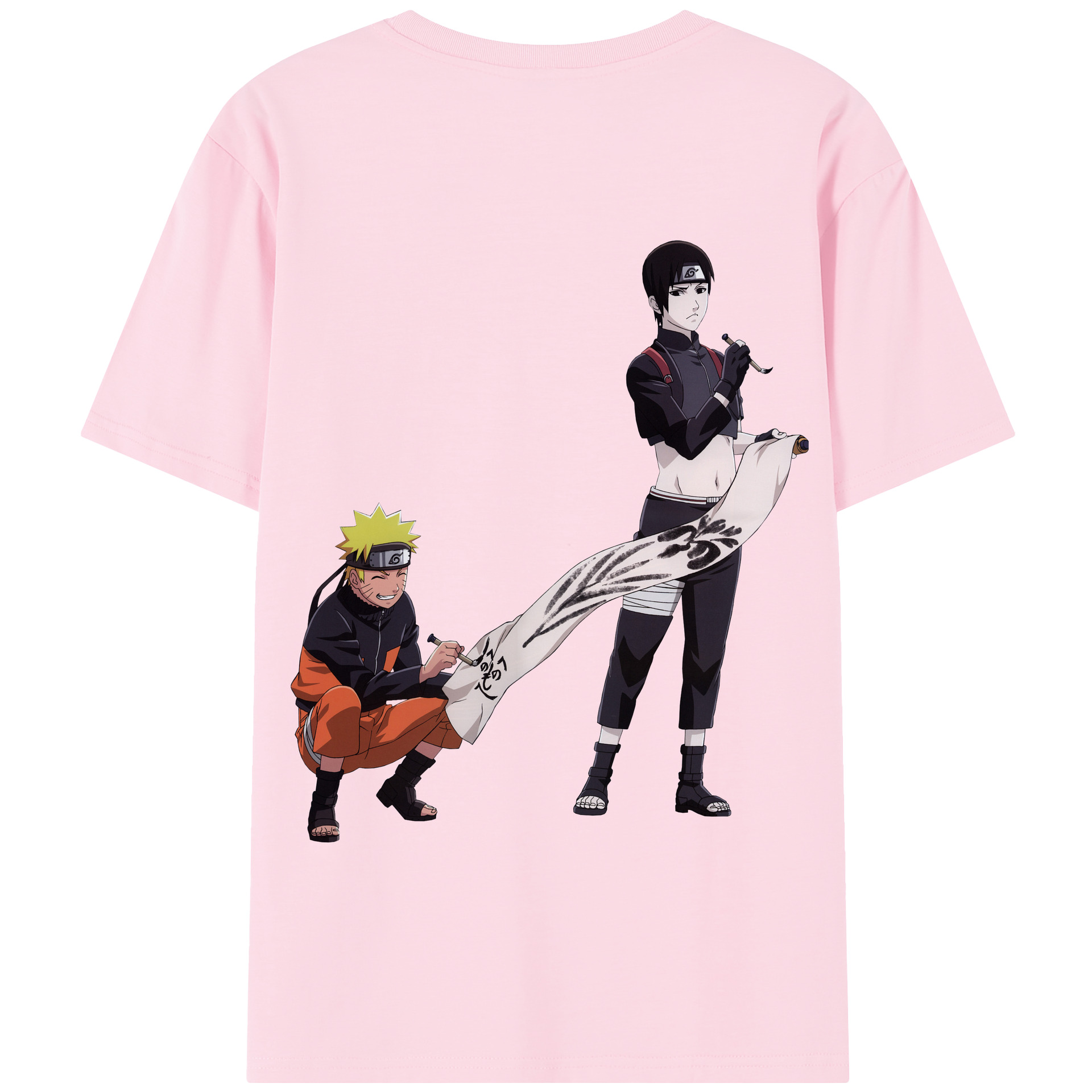 （画像用） NARUTO -ナルト- うずまき ナルト Uzumaki Naruto 綿100％半袖Tシャツ（背面プリント）