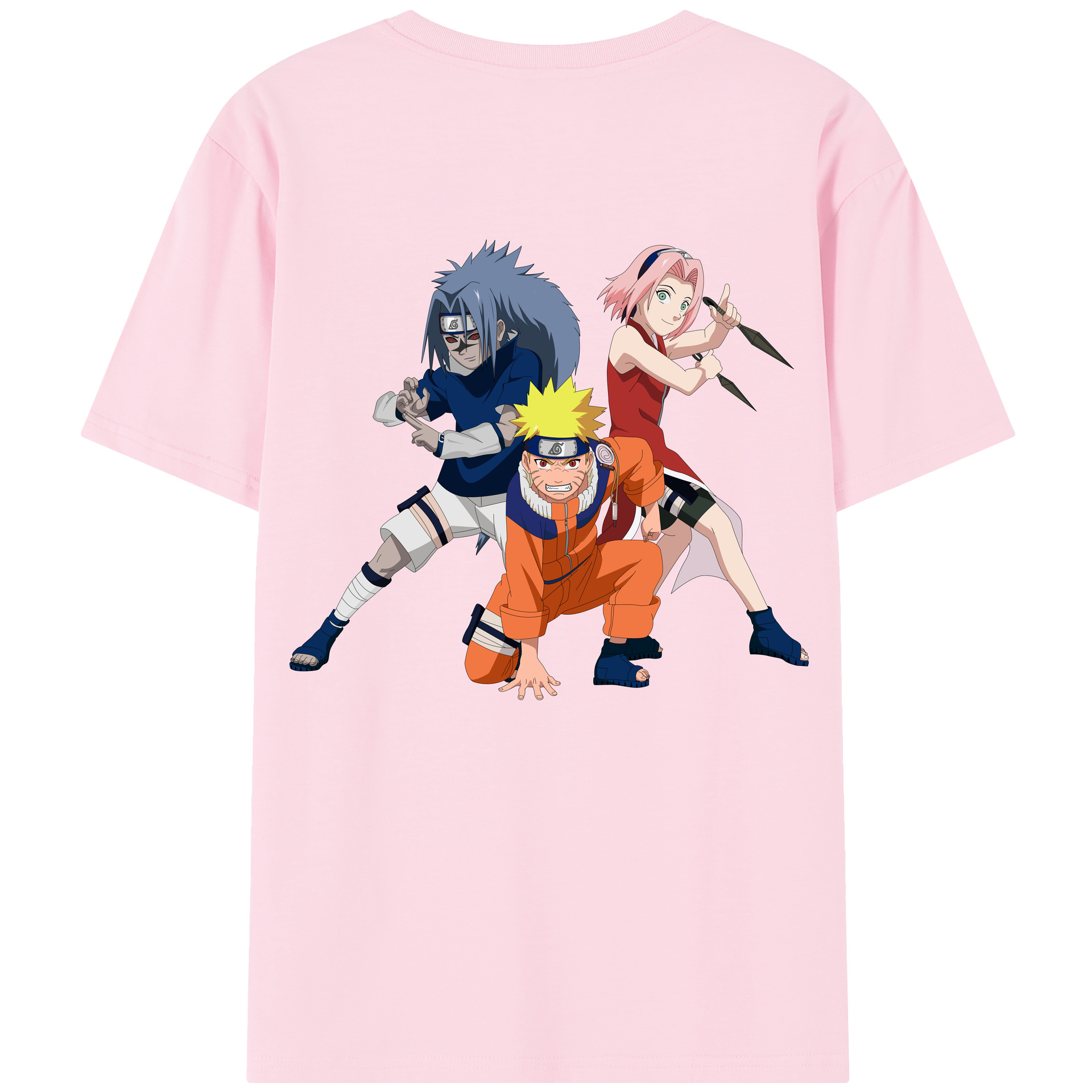 （画像用） NARUTO -ナルト- うずまき ナルト Uzumaki Naruto 綿100％半袖Tシャツ（背面プリント）