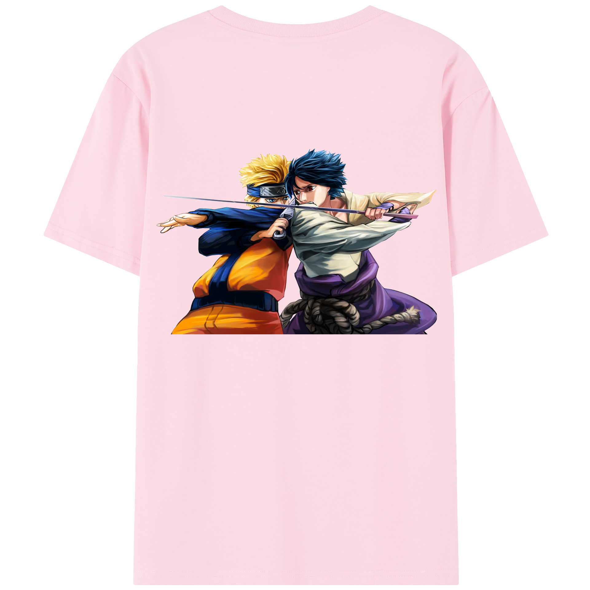（画像用） NARUTO -ナルト- うずまき ナルト Uzumaki Naruto 綿100％半袖Tシャツ（背面プリント）