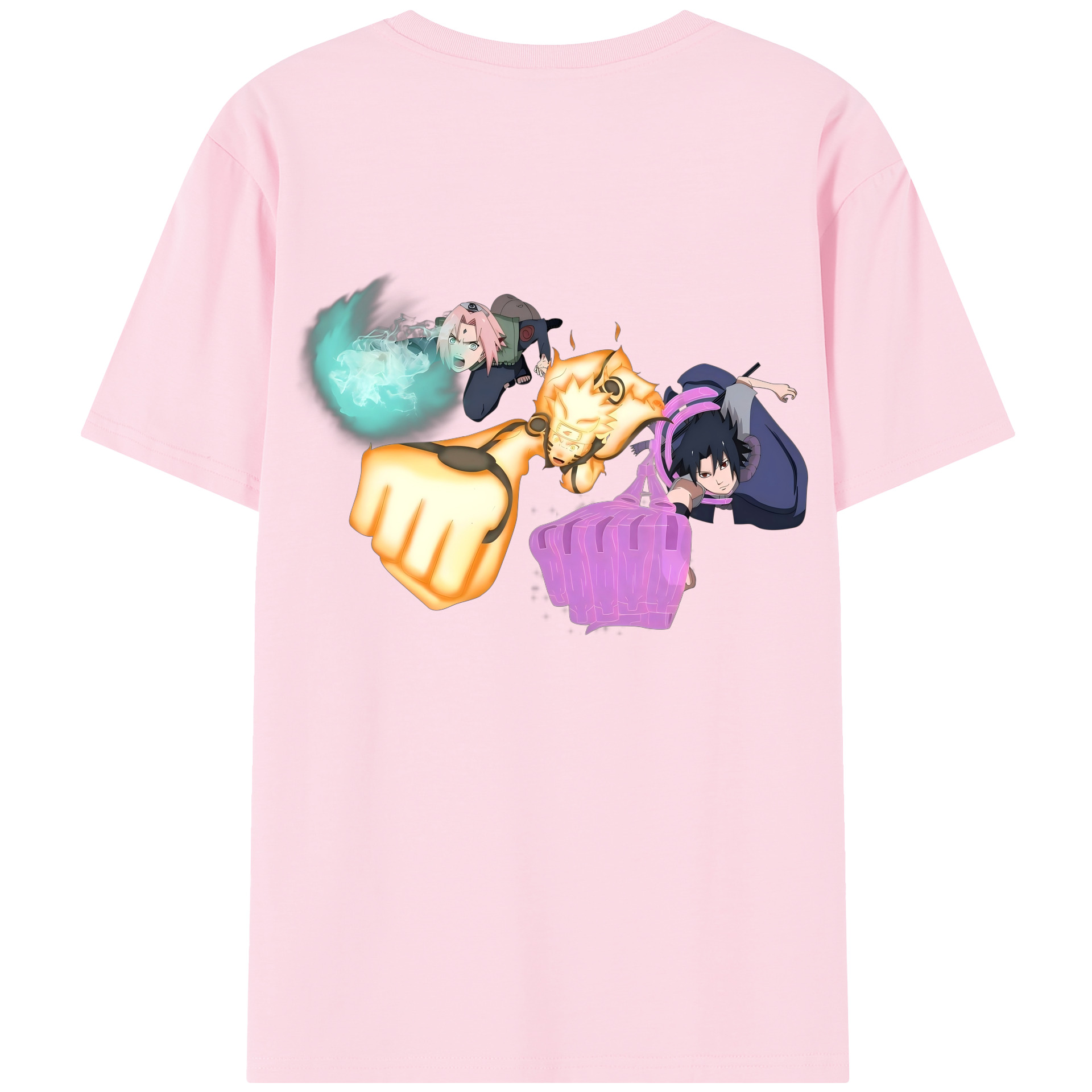 （画像用） NARUTO -ナルト- うずまき ナルト Uzumaki Naruto 綿100％半袖Tシャツ（背面プリント）