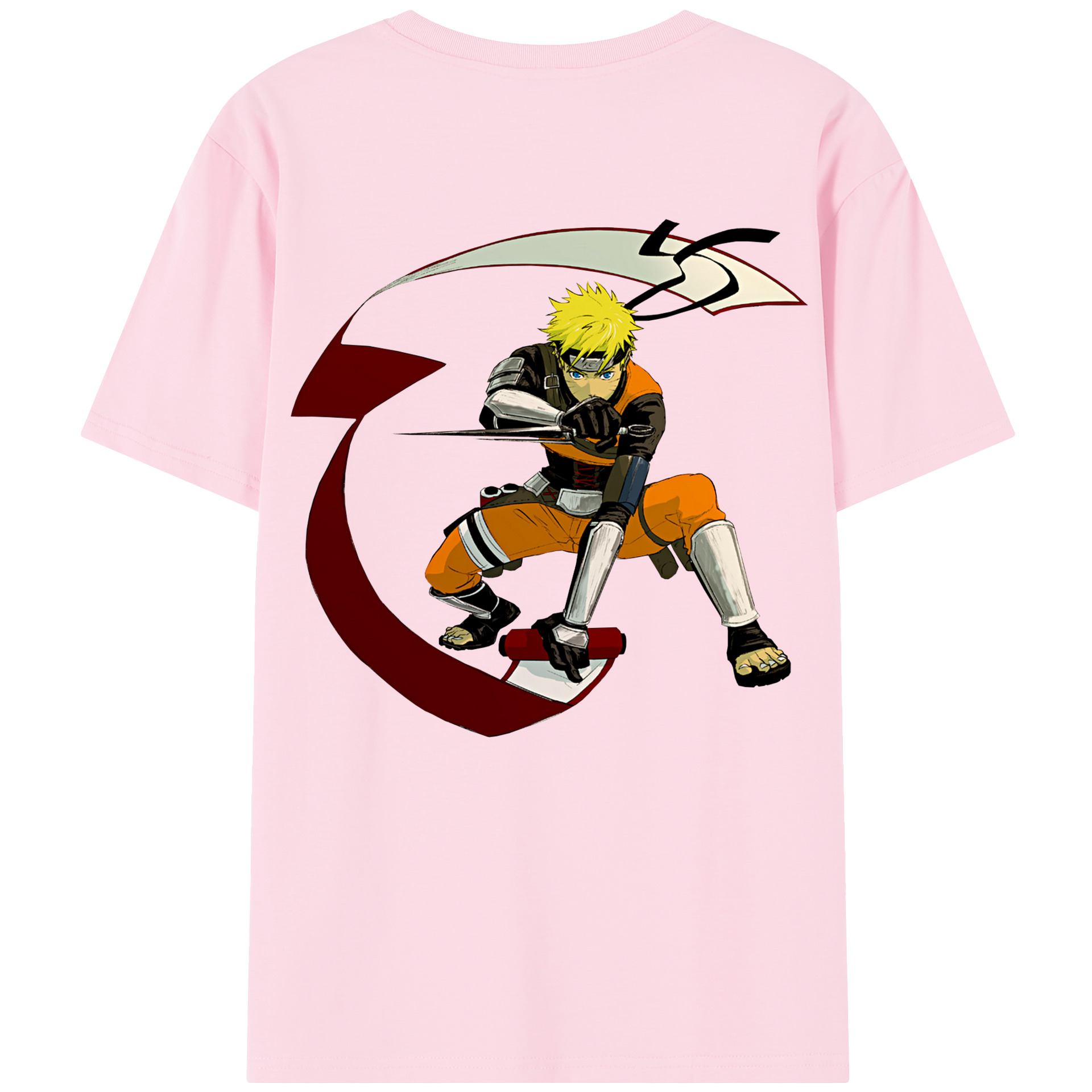 （画像用） NARUTO -ナルト- うずまき ナルト Uzumaki Naruto 綿100％半袖Tシャツ（背面プリント）