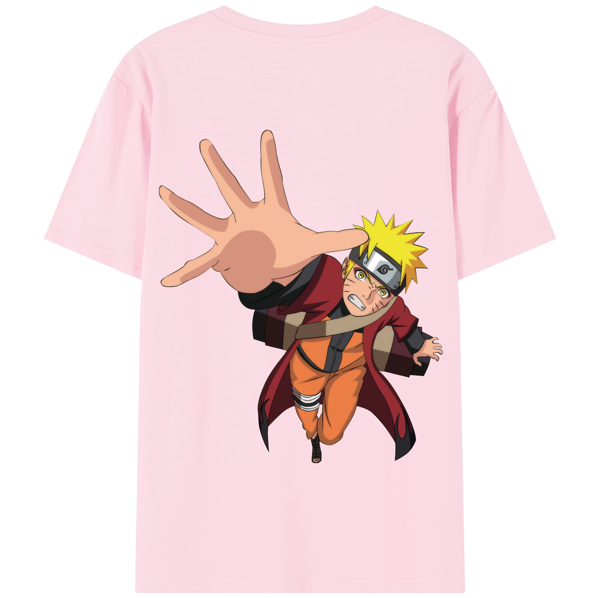 （画像用） NARUTO -ナルト- うずまき ナルト Uzumaki Naruto 綿100％半袖Tシャツ（背面プリント）