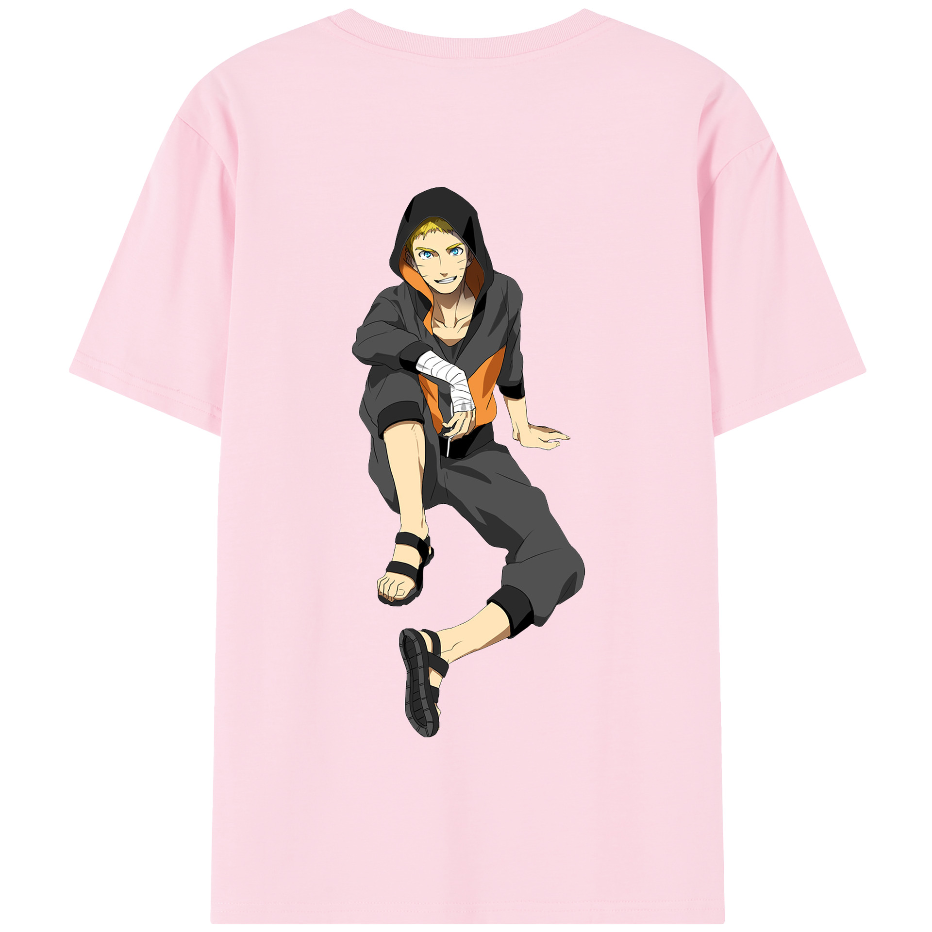 （画像用） NARUTO -ナルト- うずまき ナルト Uzumaki Naruto 綿100％半袖Tシャツ（背面プリント）