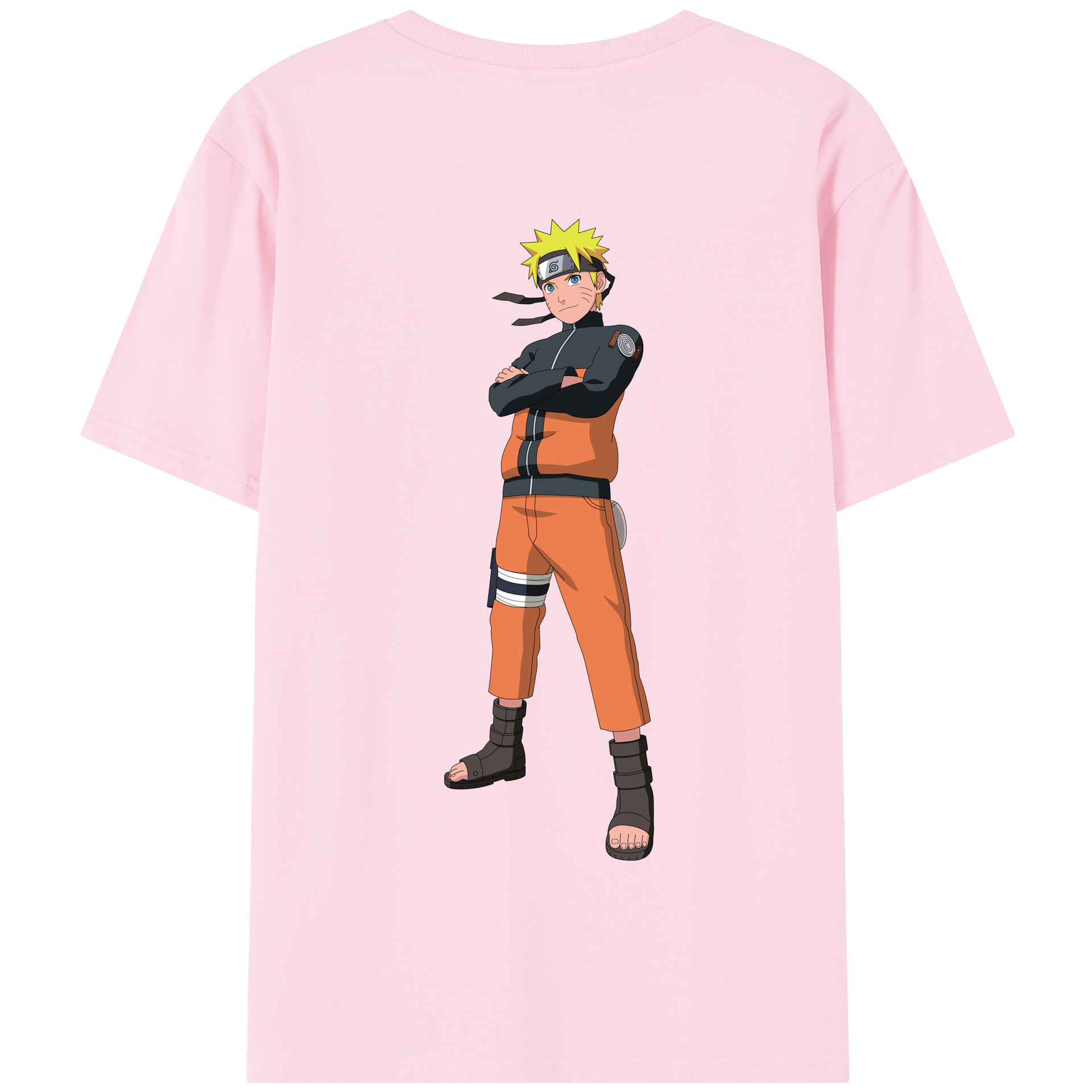 （画像用） NARUTO -ナルト- うずまき ナルト Uzumaki Naruto 綿100％半袖Tシャツ（背面プリント）