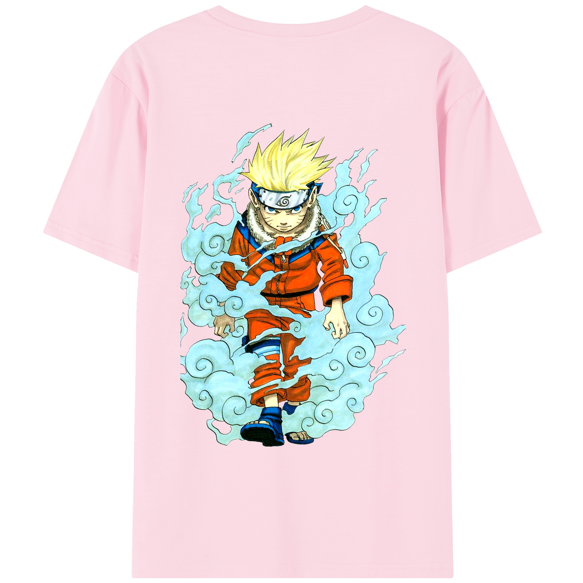 （画像用） NARUTO -ナルト- うずまき ナルト Uzumaki Naruto 綿100％半袖Tシャツ（背面プリント）