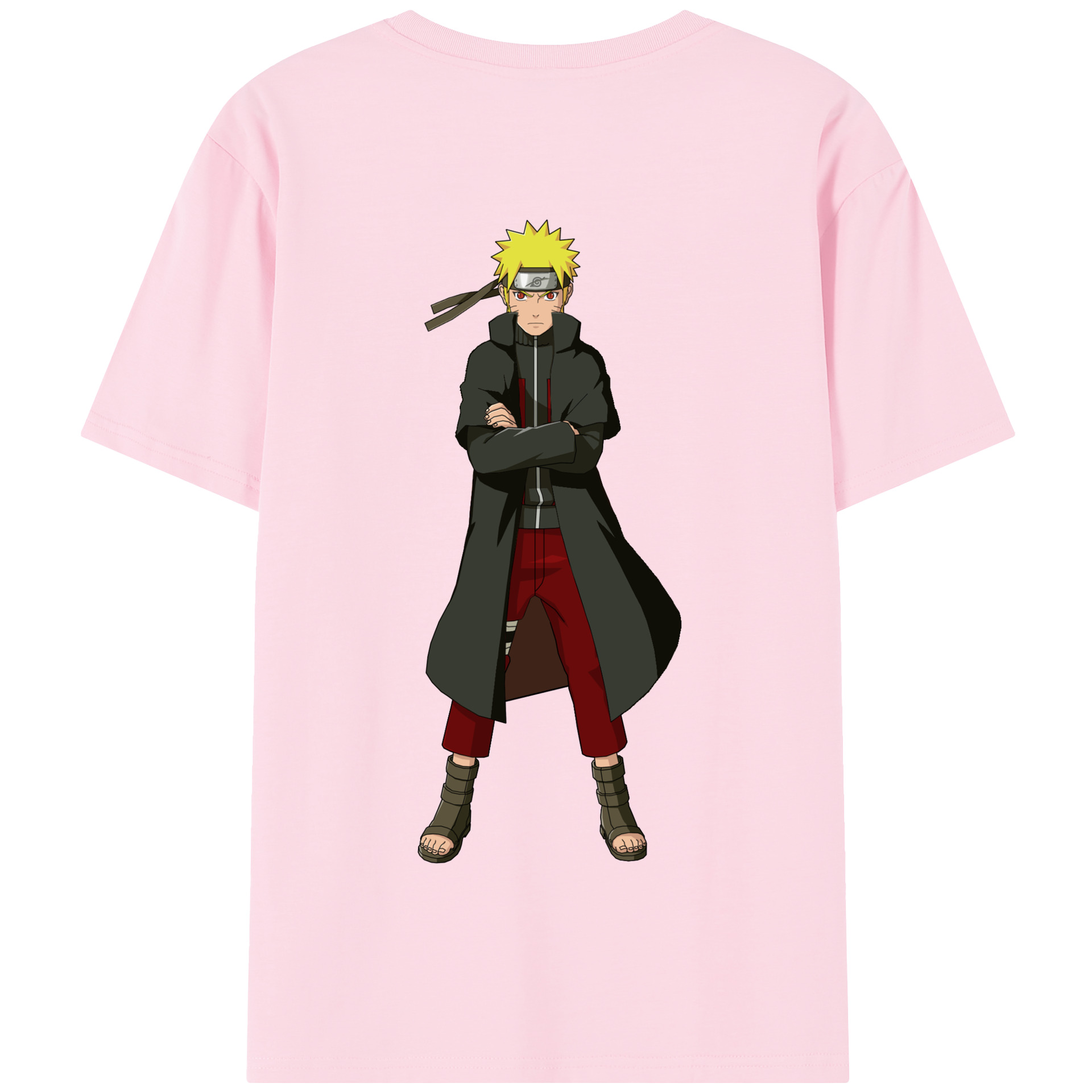 （画像用） NARUTO -ナルト- うずまき ナルト Uzumaki Naruto 綿100％半袖Tシャツ（背面プリント）