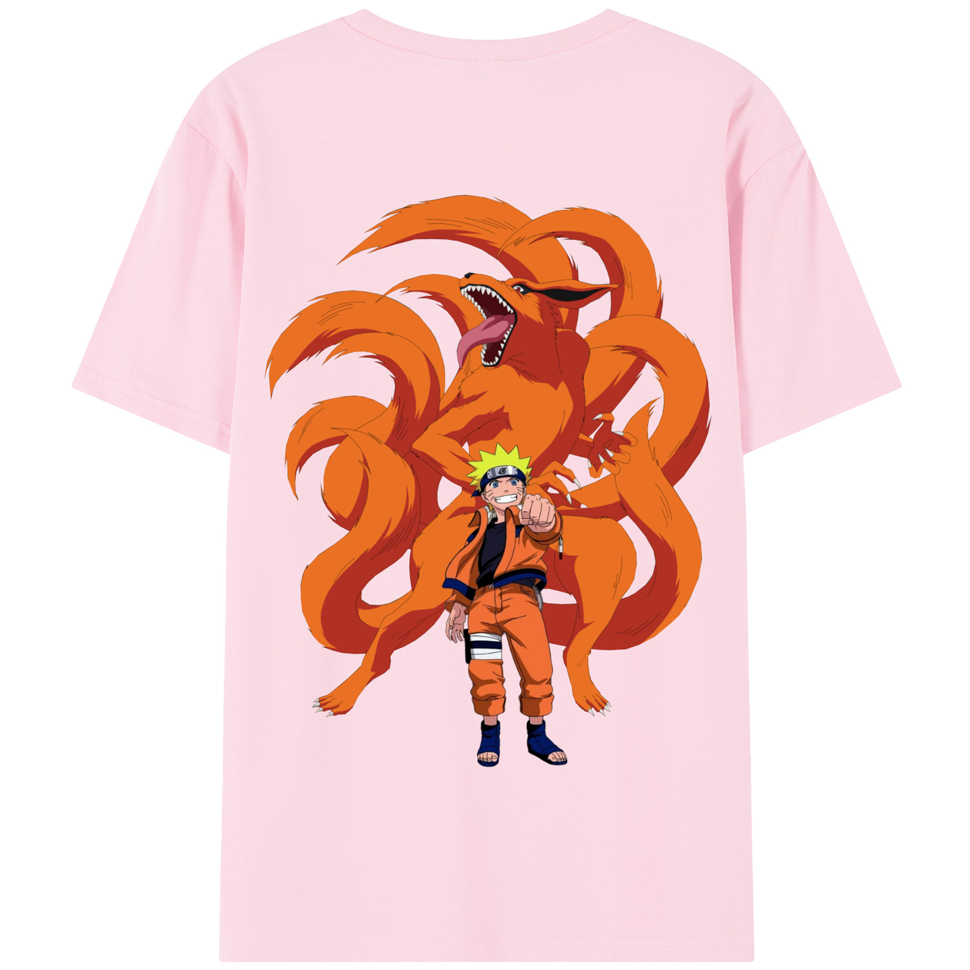 （画像用） NARUTO -ナルト- うずまき ナルト Uzumaki Naruto 綿100％半袖Tシャツ（背面プリント）