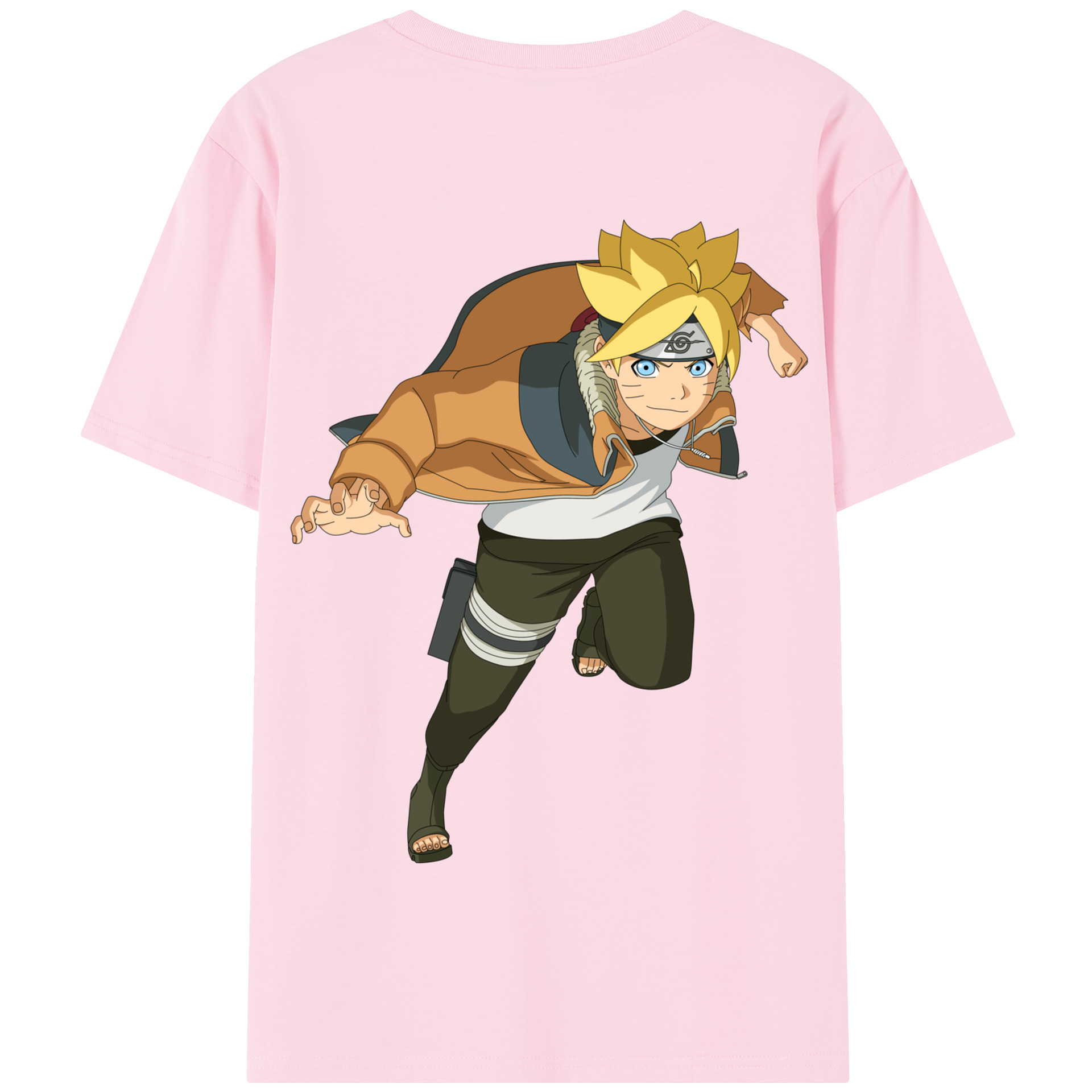 （画像用） NARUTO -ナルト- うずまき ナルト Uzumaki Naruto 綿100％半袖Tシャツ（背面プリント）